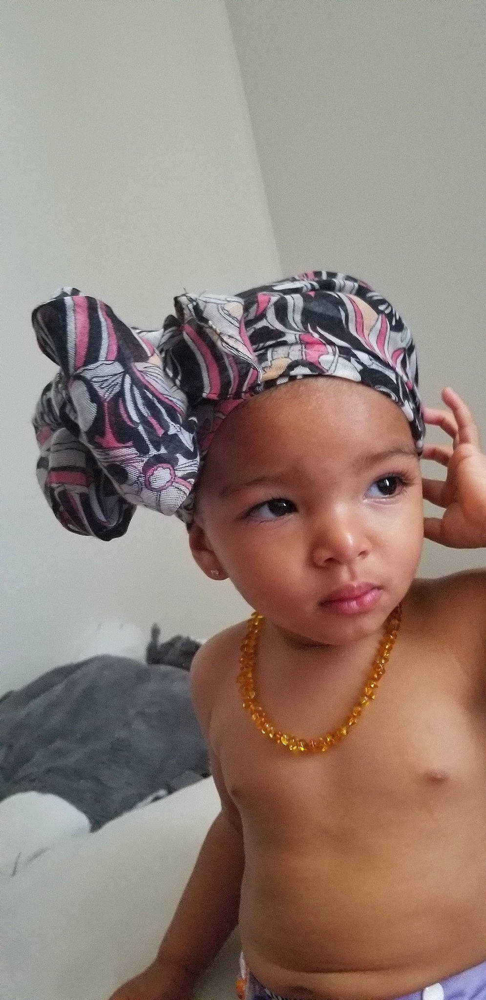Jamilah joined the competition — help win amazing prizes! cap, child, fashion_accessory, forehead, girl, hair_accessory, hat, headgear, headpiece, headwear, person, pink, toddler