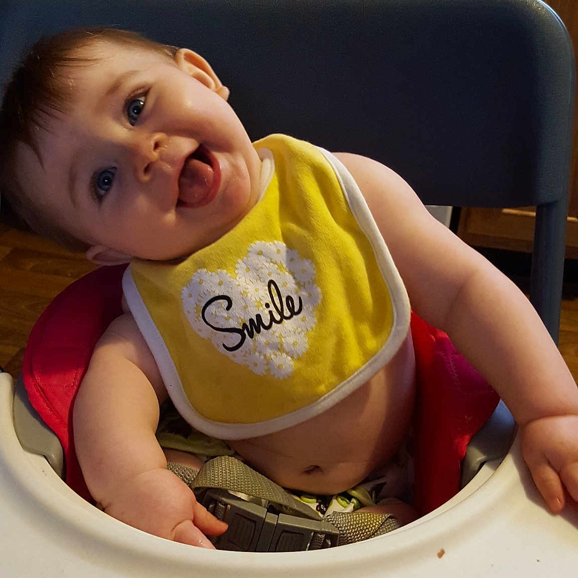 Skarlett is registered to the contest to win money with this photo: child, eating, finger, fun, girl, hand, infant, joy, person, product, sitting, smile, sweetness, toddler
