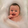 baby, bath, bubbles, foam, smile, happy, child, cute, water, skin, face, infant, hand, head, wet, young, joy, relax, clean, person