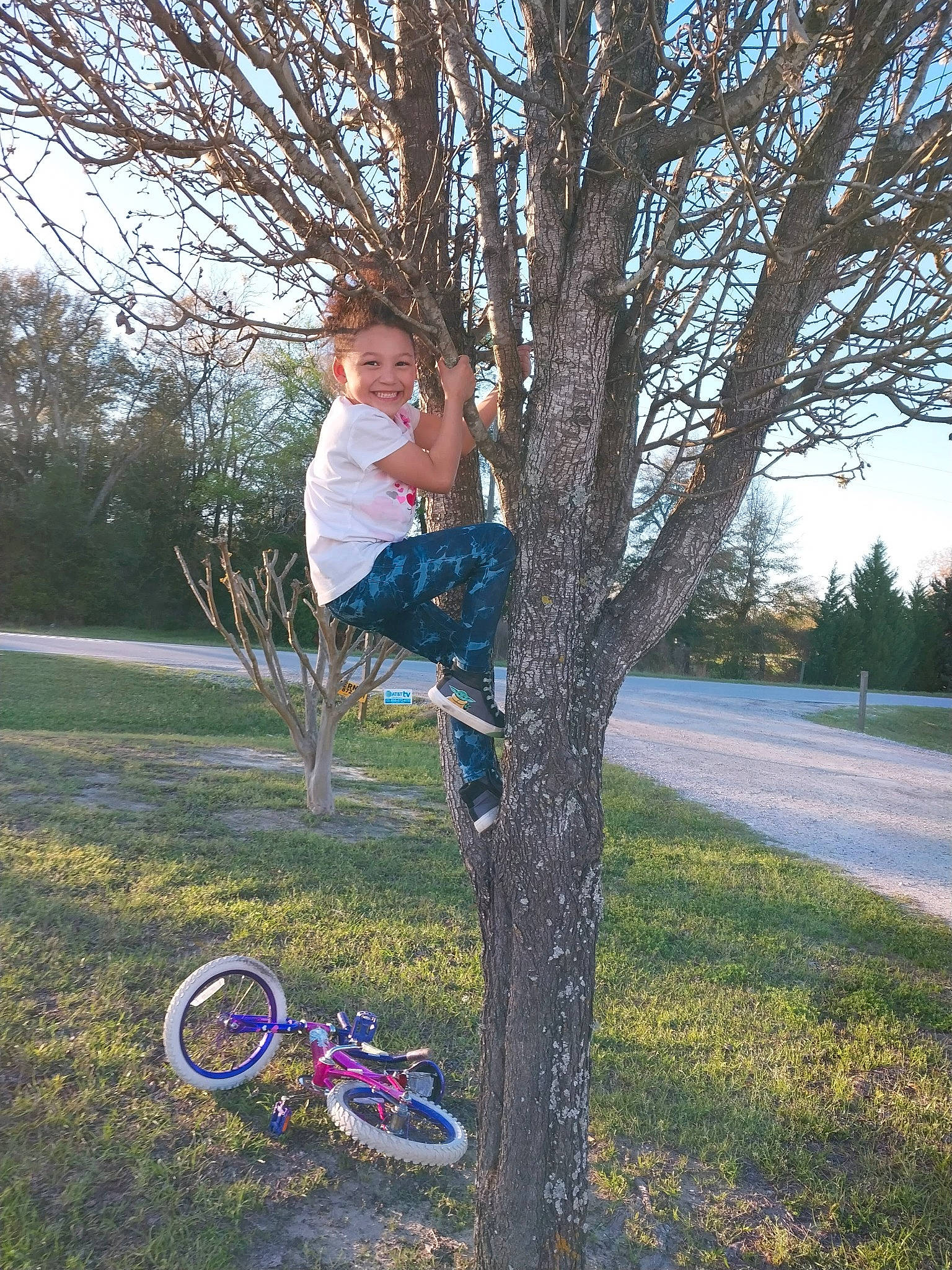 Kaylee joined the competition — help win amazing prizes! automotive_tire, bicycle, bicycle_accessory, bicycle_fork, bicycle_frame, bicycle_handlebar, bicycle_part, bicycle_tire, bicycle_wheel, bicycle_wheel_rim, bicycles_equipment_and_supplies, grass, joy, leisure, people_in_nature, person, plant, sky, sunlight, tire