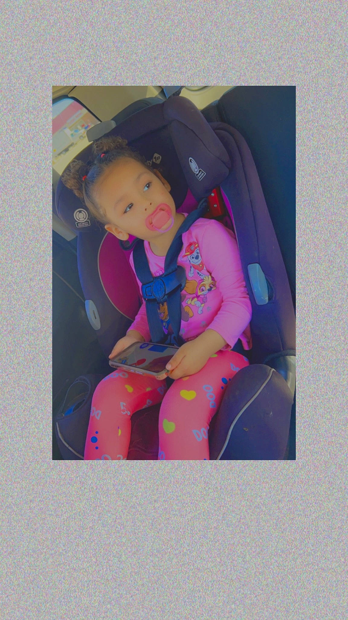 Izabelle joined the competition — help win amazing prizes! baby_carriage, baby_toddler_clothing, backpack, bag, baseball_cap, cap, car_seat, electric_blue, luggage_and_bags, magenta, person, personal_protective_equipment, pink, purple, shorts, sleeve, smile, sneakers, t_shirt, toddler