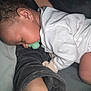 Keyron participe au concours pour gagner de l'argent avec cette photo : baby, sleeping, pacifier, infant, white_clothing, arm, fleece, cozy, nap, face, skin, child, resting, peaceful, closeup, human, sleep, cute, indoors, comfort