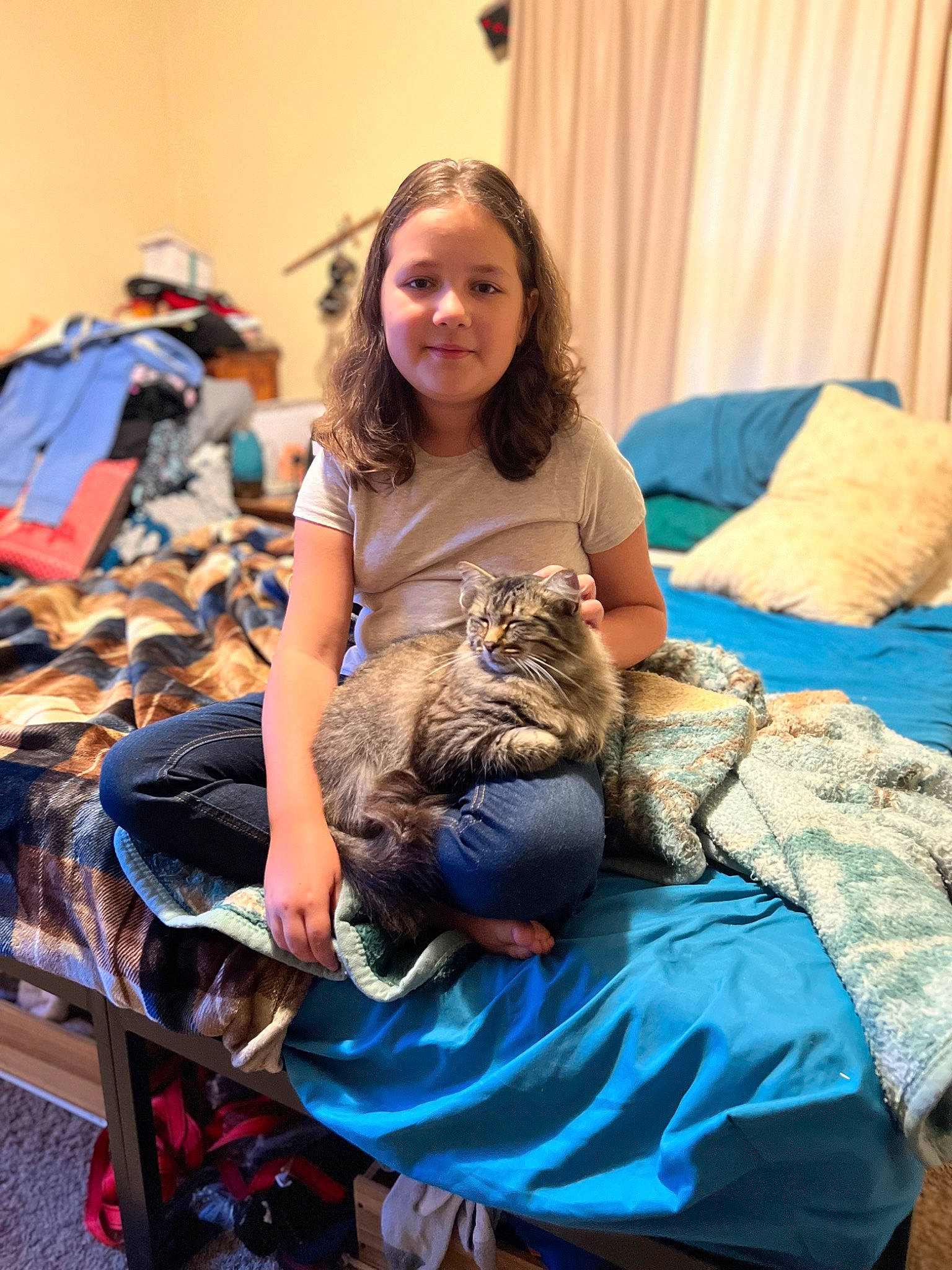 Evangeline is registered to the contest to win money with this photo: bag, carnivore, cat, comfort, companion_dog, curtain, electric_blue, fashion_design, fawn, felidae, fun, fur, happy, human_leg, leisure, luggage_and_bags, person, room, small_to_medium_sized_cats, smile