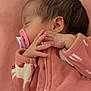 Paisley joined the competition — help win amazing prizes! baby, sleeping, pacifier, pink, infant, closeup, face, hand, soft, cute, child, newborn, pajamas, peaceful, rest, portrait, skin, young, cozy, cute_outfit