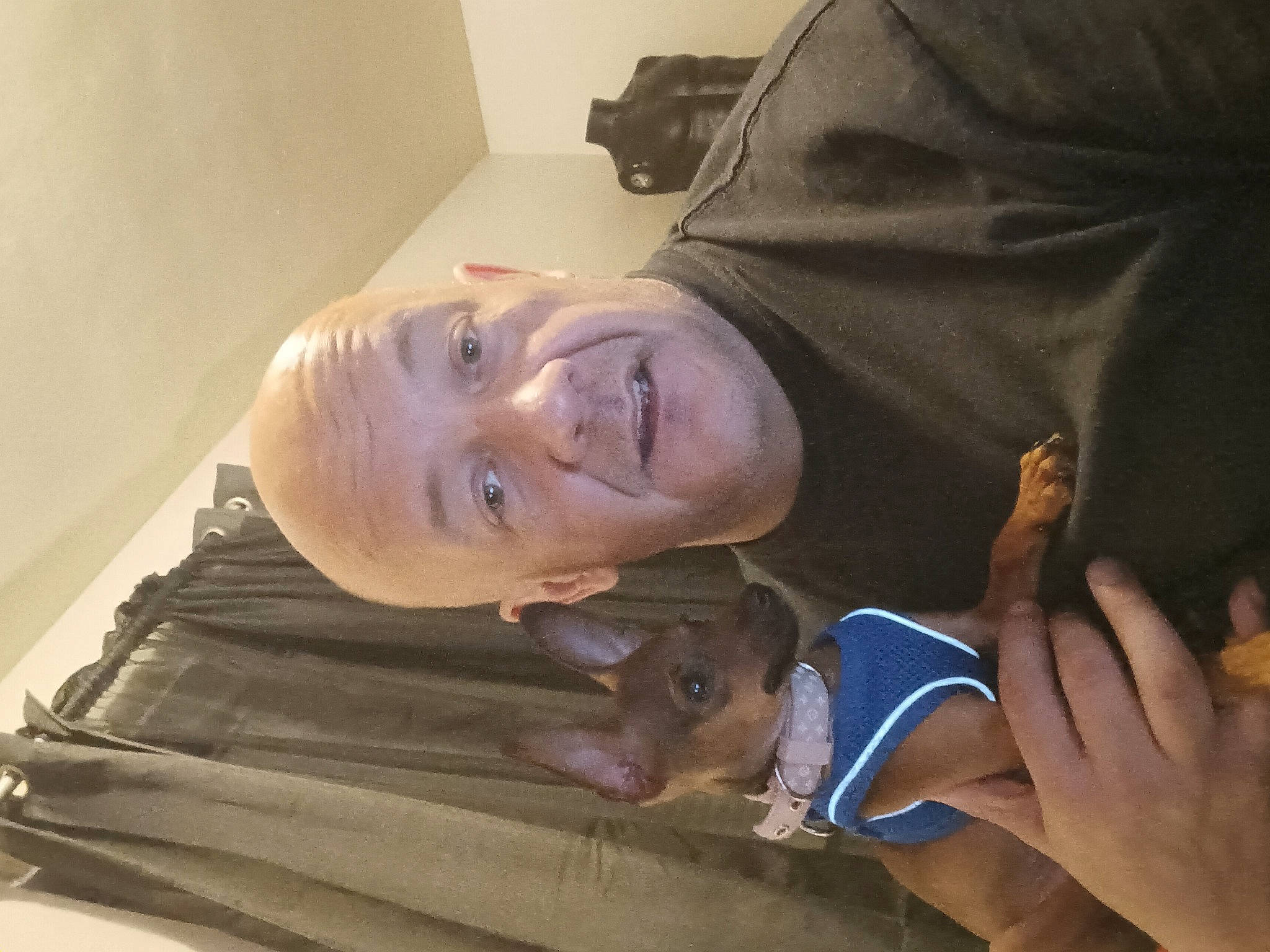 Hank joined the competition — help win amazing prizes! abdomen, chest, child, comfort, elbow, finger, fun, gesture, glasses, hand, happy, mouth, nail, room, sitting, smile, t_shirt, thumb, wood, wrist