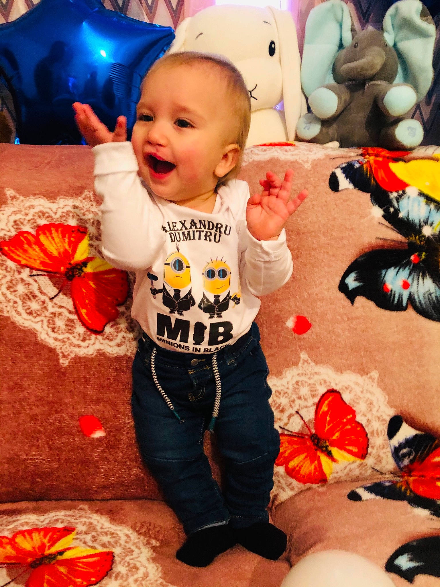 Alexandru joined the competition — help win amazing prizes! baby, baby_toddler_clothing, child, cool, event, flooring, fun, happy, jeans, orange, person, pink, red, sitting, sleeve, smile, snapshot, t_shirt, textile, toddler