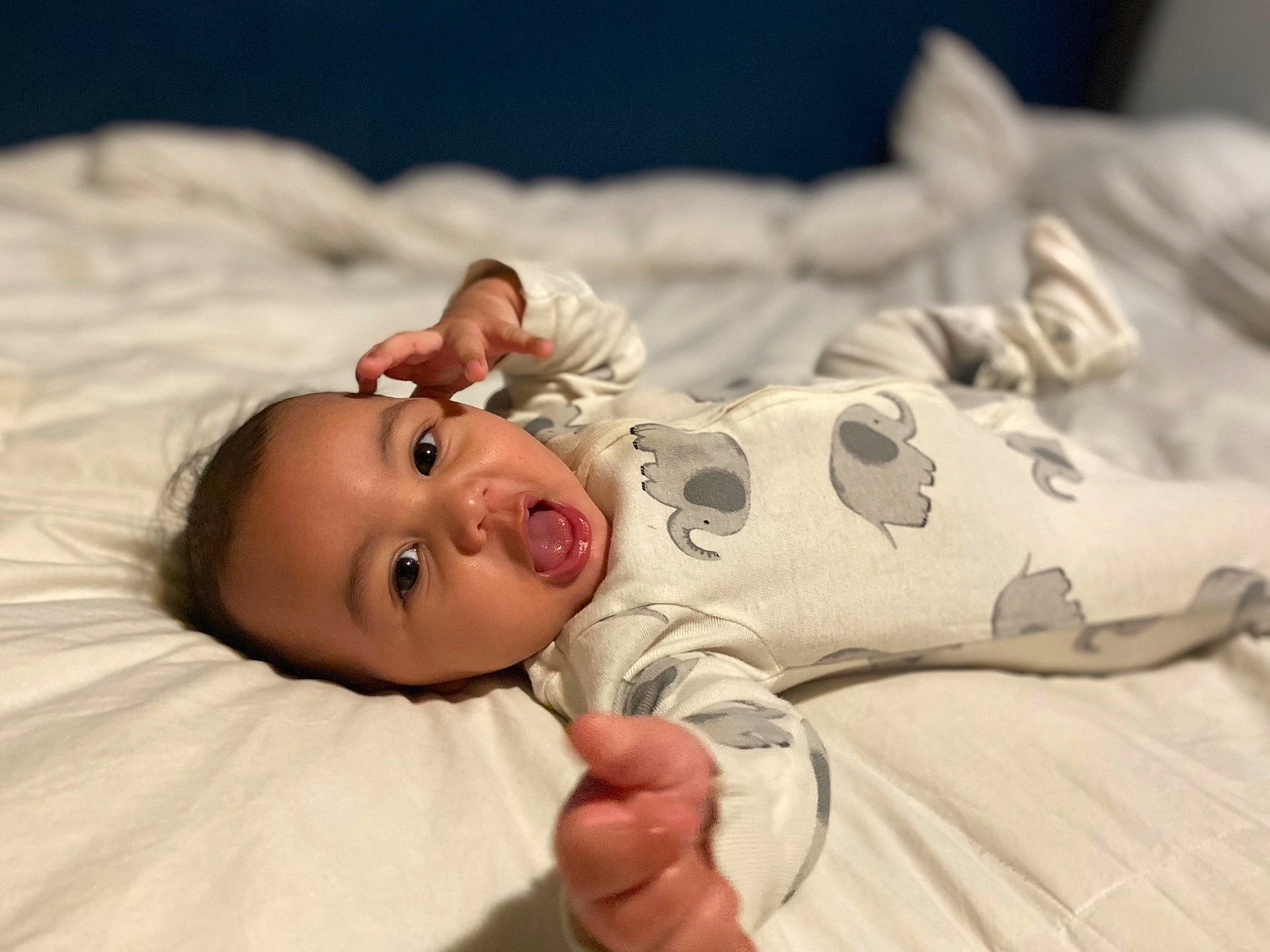 Sekani joined the competition — help win amazing prizes! baby, baby_toddler_clothing, cheek, chin, comfort, dress, eye, eyebrow, face, finger, flash_photography, gesture, head, human_body, lip, mouth, neck, nose, person, skin