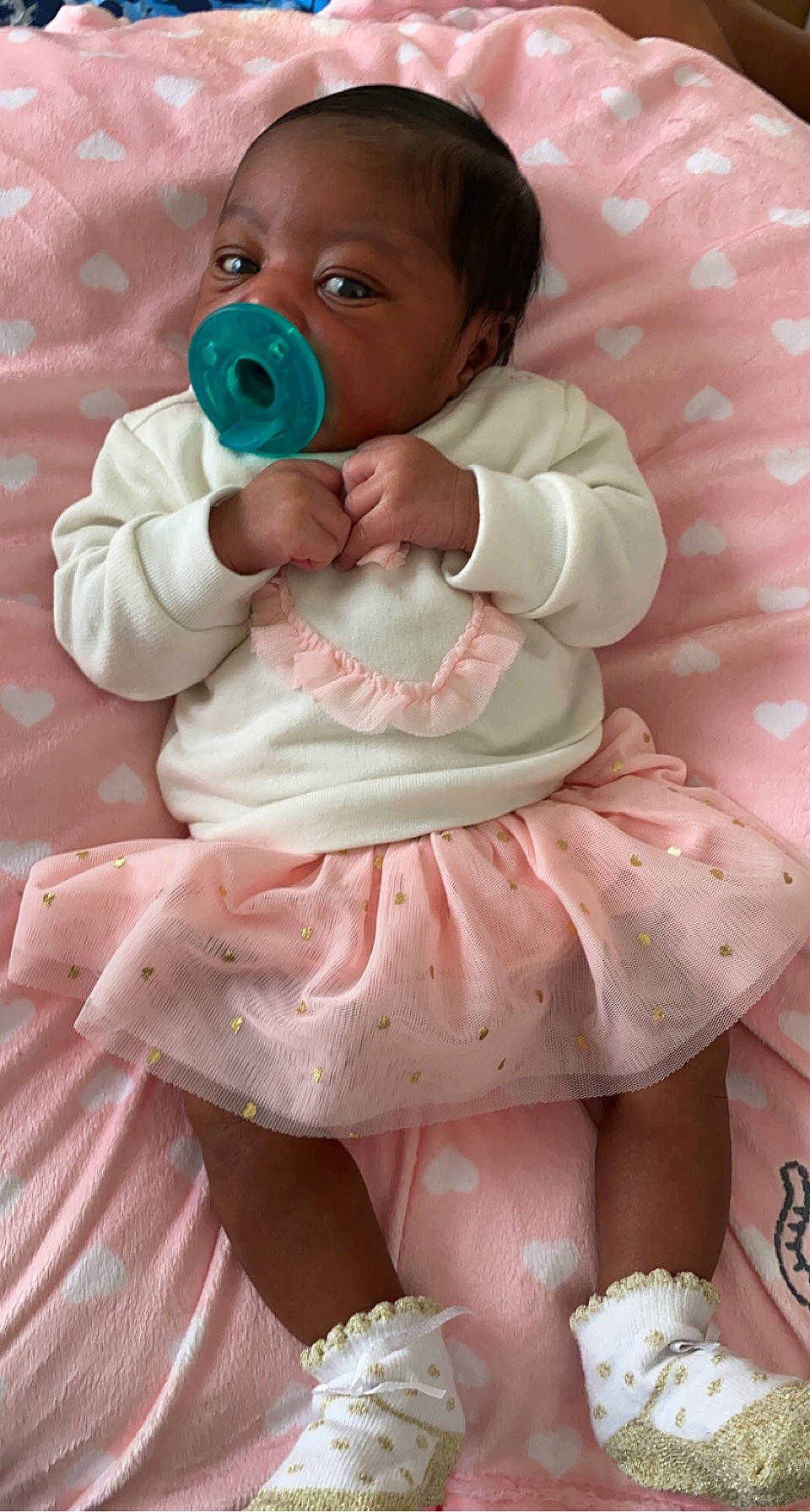 Fenyx joined the competition — help win amazing prizes! baby, baby_products, baby_toddler_clothing, cheek, child, drinkware, eyelash, finger, happy, linens, nail, pattern, peach, person, pink, product, ruffle, skin, sleeve, toddler