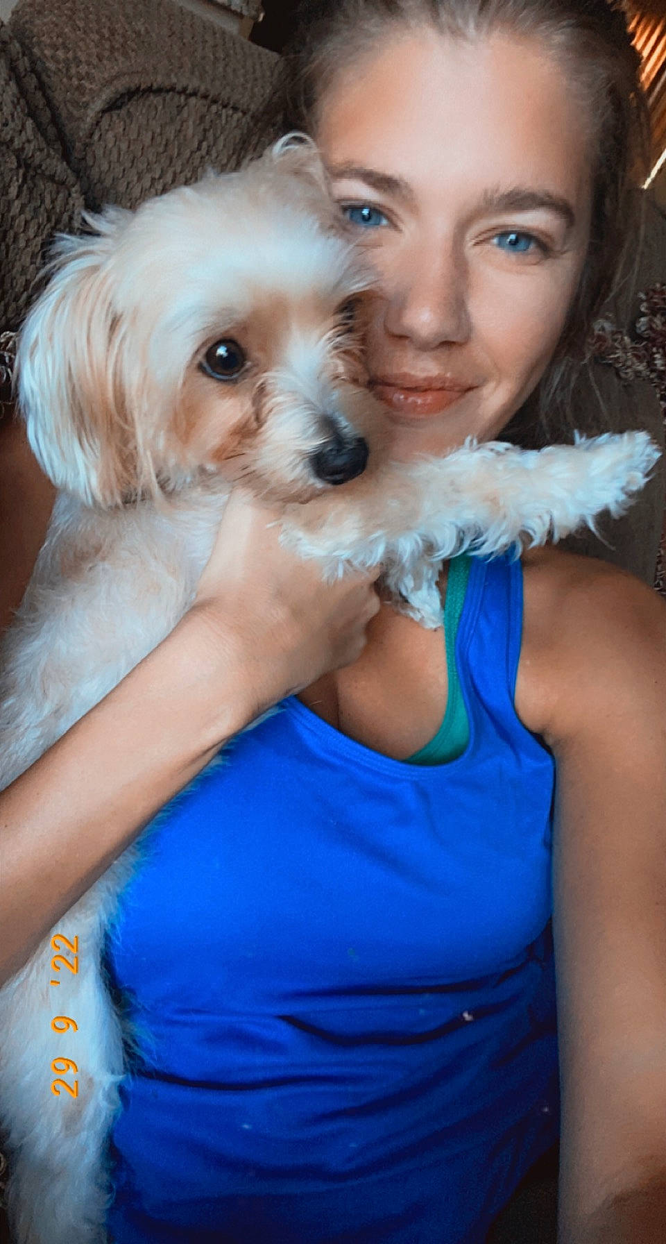 Mitzi is registered to the contest to win money with this photo: blond, blue, carnivore, child, companion_dog, dog, dog_breed, dog_supply, electric_blue, eye, fun, fur, gesture, happy, head, puppy_love, small_terrier, terrier, toy_dog, working_animal