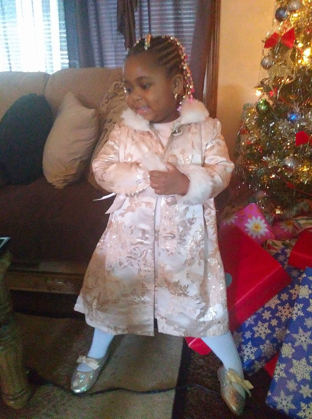 Ava joined the competition — help win amazing prizes! child, christmas, christmas_eve, christmas_tree, person, toddler