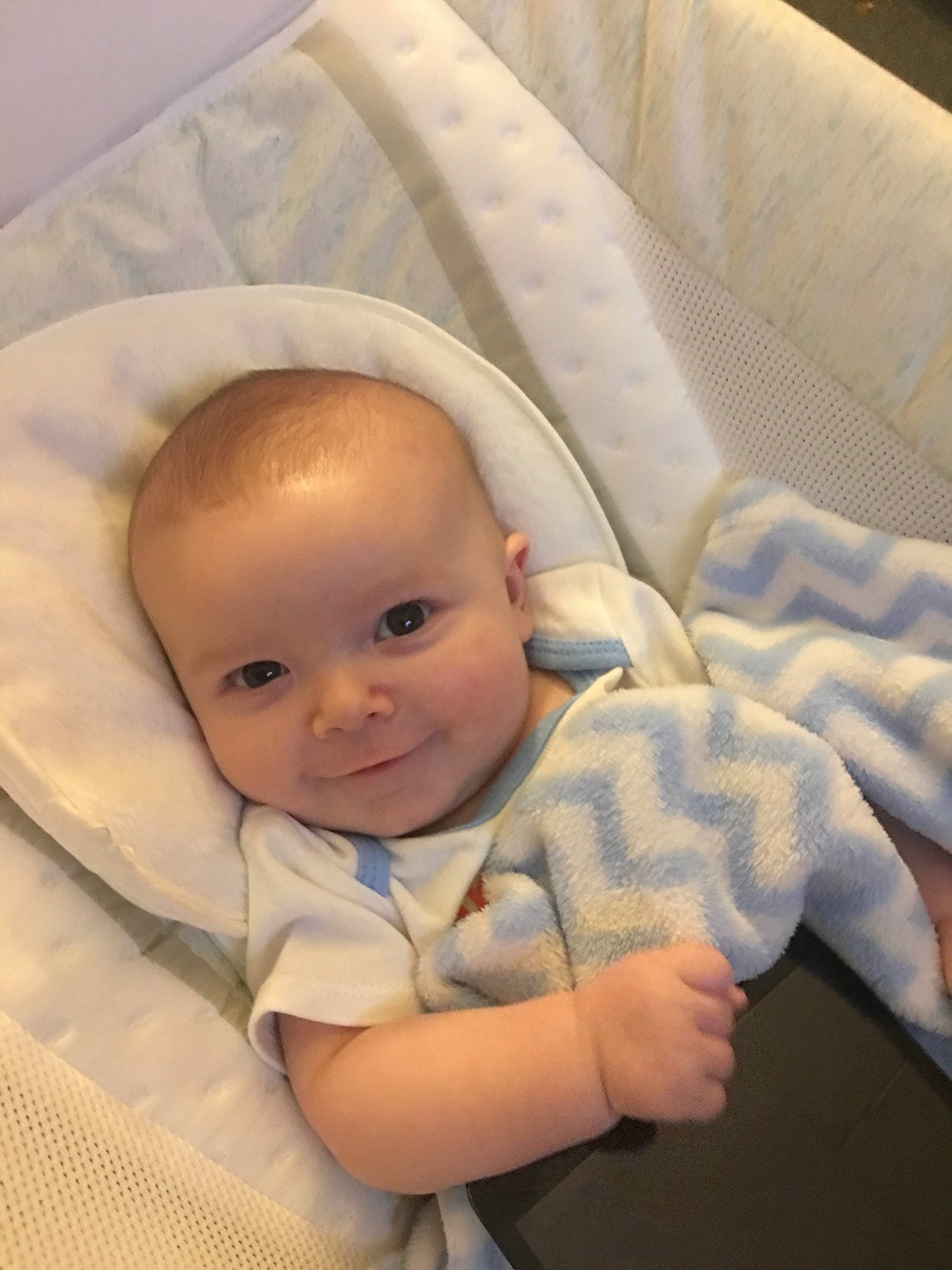Kashton joined the competition — help win amazing prizes! baby, baby_products, baby_safety, baby_sleeping, bed, bedtime, blanket, cheek, child, comfort, head, infant_bed, person, product, skin, sleep, toddler