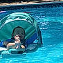 toddler, child, pool, water, floatie, sunshade, summer, outdoor, relaxing, happy, feet, splash, blue, sunlight, playful, vacation, fun, floating, leisure, daytime