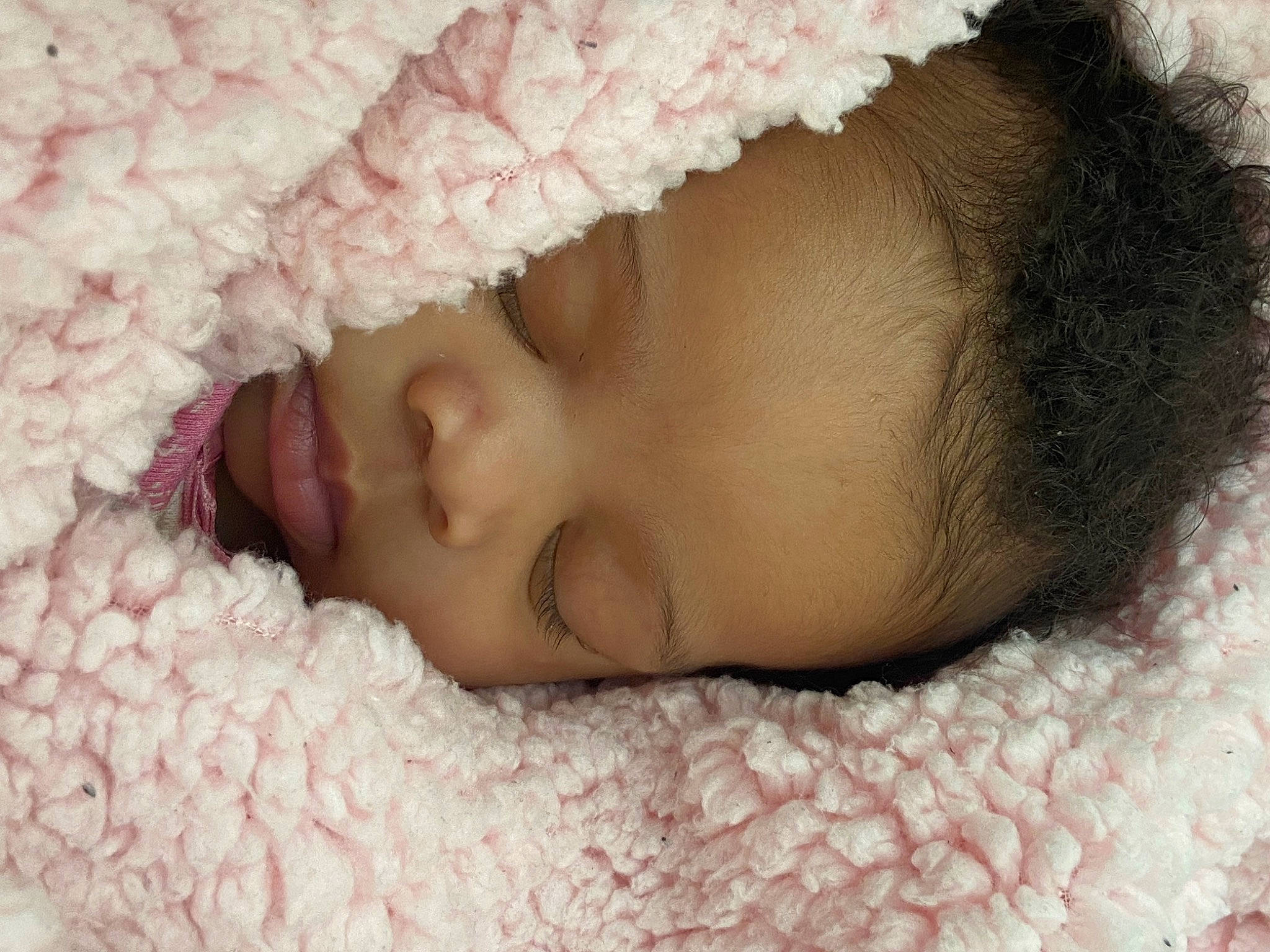 Jalaya joined the competition — help win amazing prizes! baby, baby_sleeping, baby_toddler_clothing, cap, cheek, close_up, comfort, eye, eyelash, head, headgear, knit_cap, linens, lip, nose, person, skin, sleeve, textile, toddler