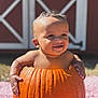 baby, pumpkin, smiling, outdoor, child, autumn, sunlight, barn, cute, face, hands, skin, seasonal, hollowed_pumpkin, fall, nature, happy, portrait, grass, texture
