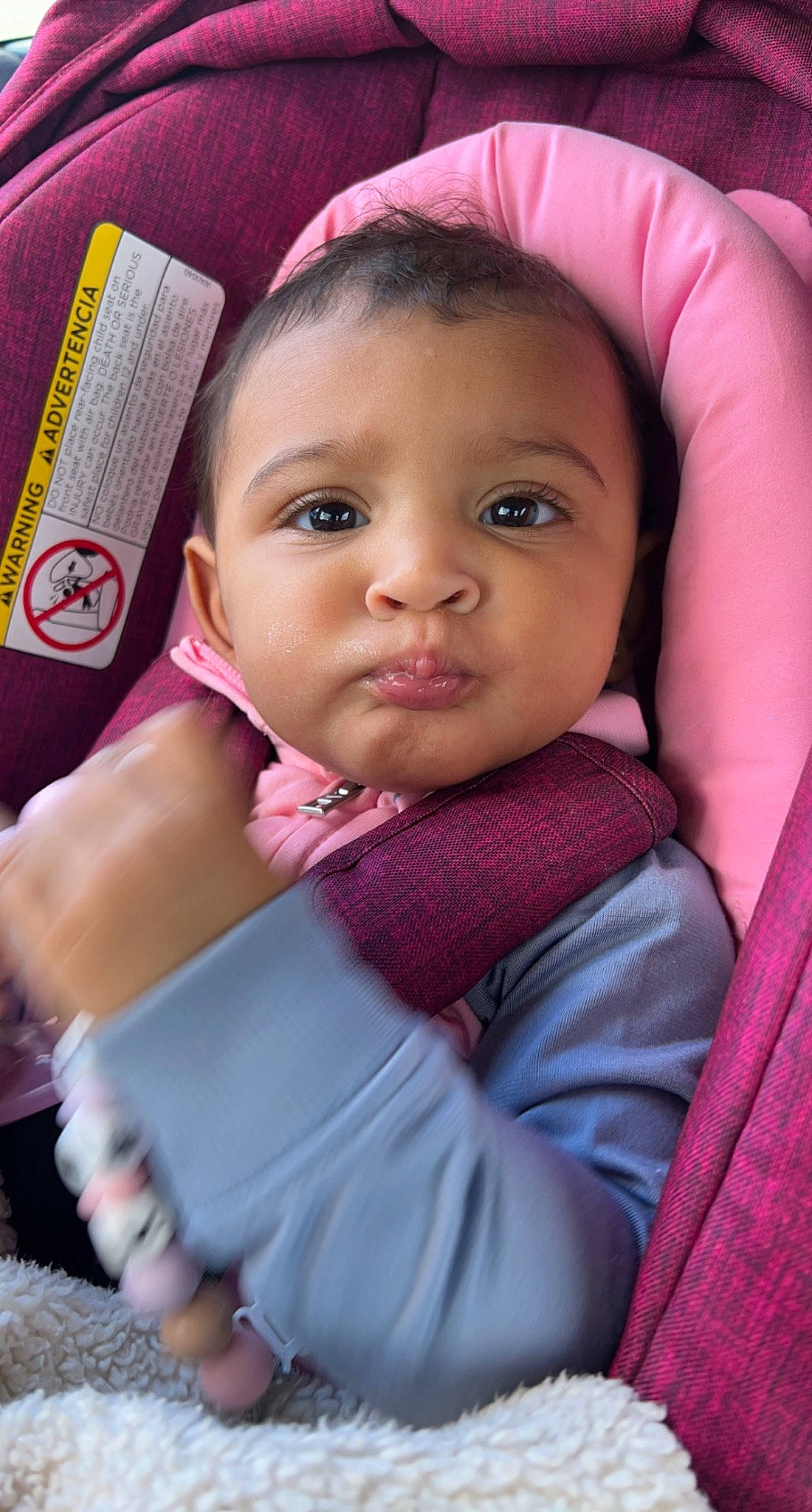 Kehlani joined the competition — help win amazing prizes! baby, baby_carriage, baby_products, baby_toddler_clothing, cheek, child, comfort, eyelash, fashion_accessory, fun, happy, lip, magenta, nose, person, pink, portrait_photography, skin, sleeve, toddler