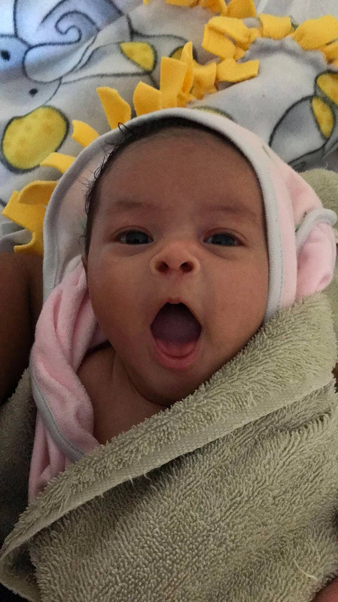 Alani joined the competition — help win amazing prizes! baby, cheek, child, comfort, eye, eyebrow, face, fun, gesture, happy, head, headgear, iris, linens, lip, mouth, nose, person, skin, smile