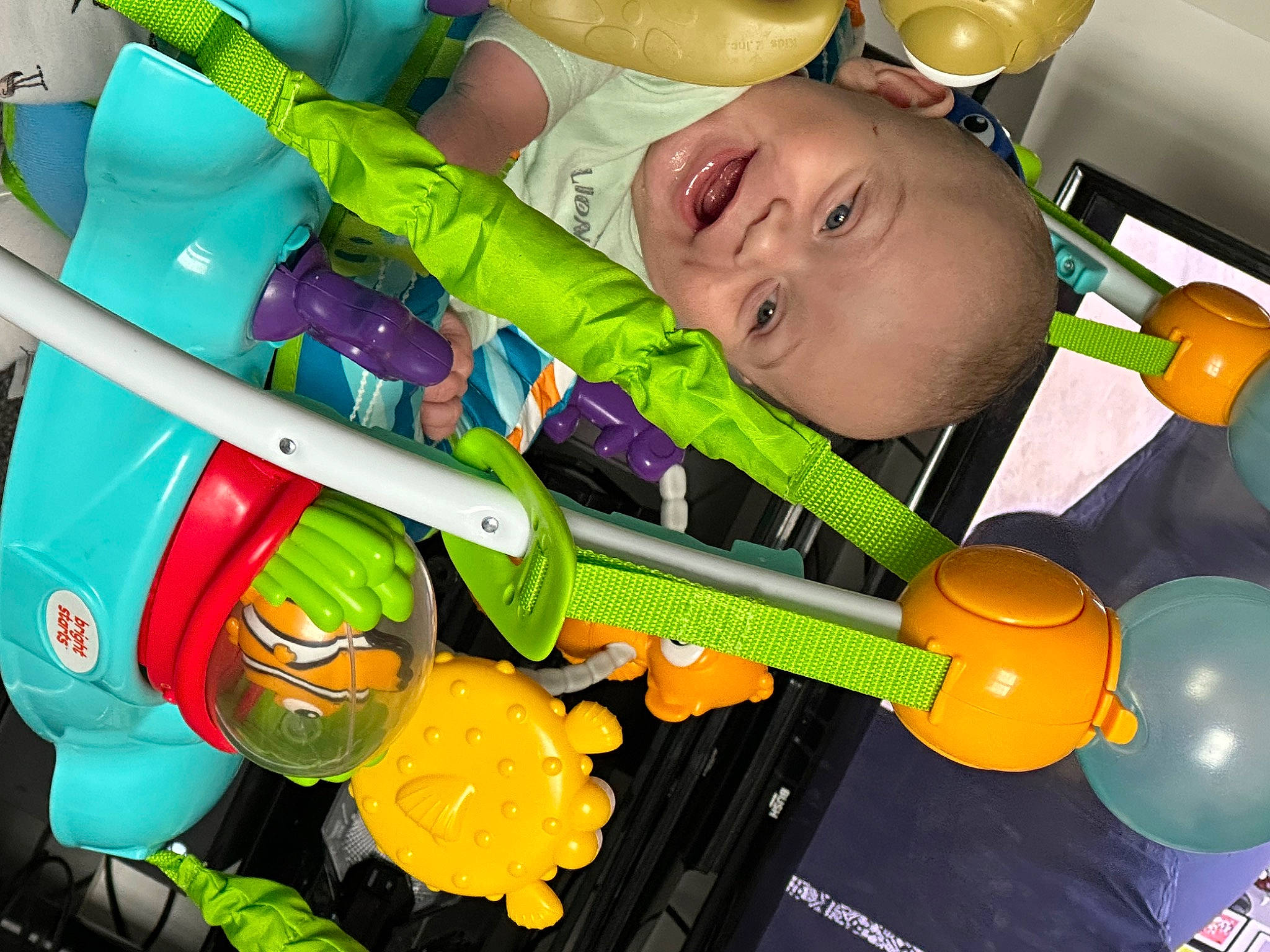 Enzo joined the competition — help win amazing prizes! baby, baby_carriage, baby_products, baby_toddler_clothing, baby_toys, child, comfort, fun, green, happy, musical_instrument, party_supply, person, plastic, play, product, room, smile, toddler, toy