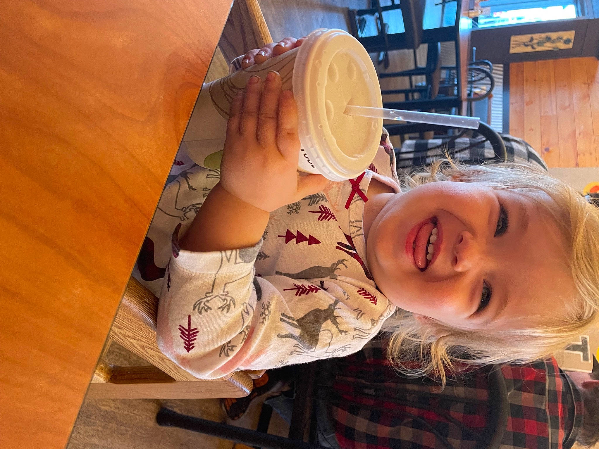 Kristina is registered to the contest to win money with this photo: baby_toddler_clothing, child, circle, comfort_food, eyewear, food, fun, happy, joy, nail, pattern, peach, person, plaid, smile, tartan, toddler, wood