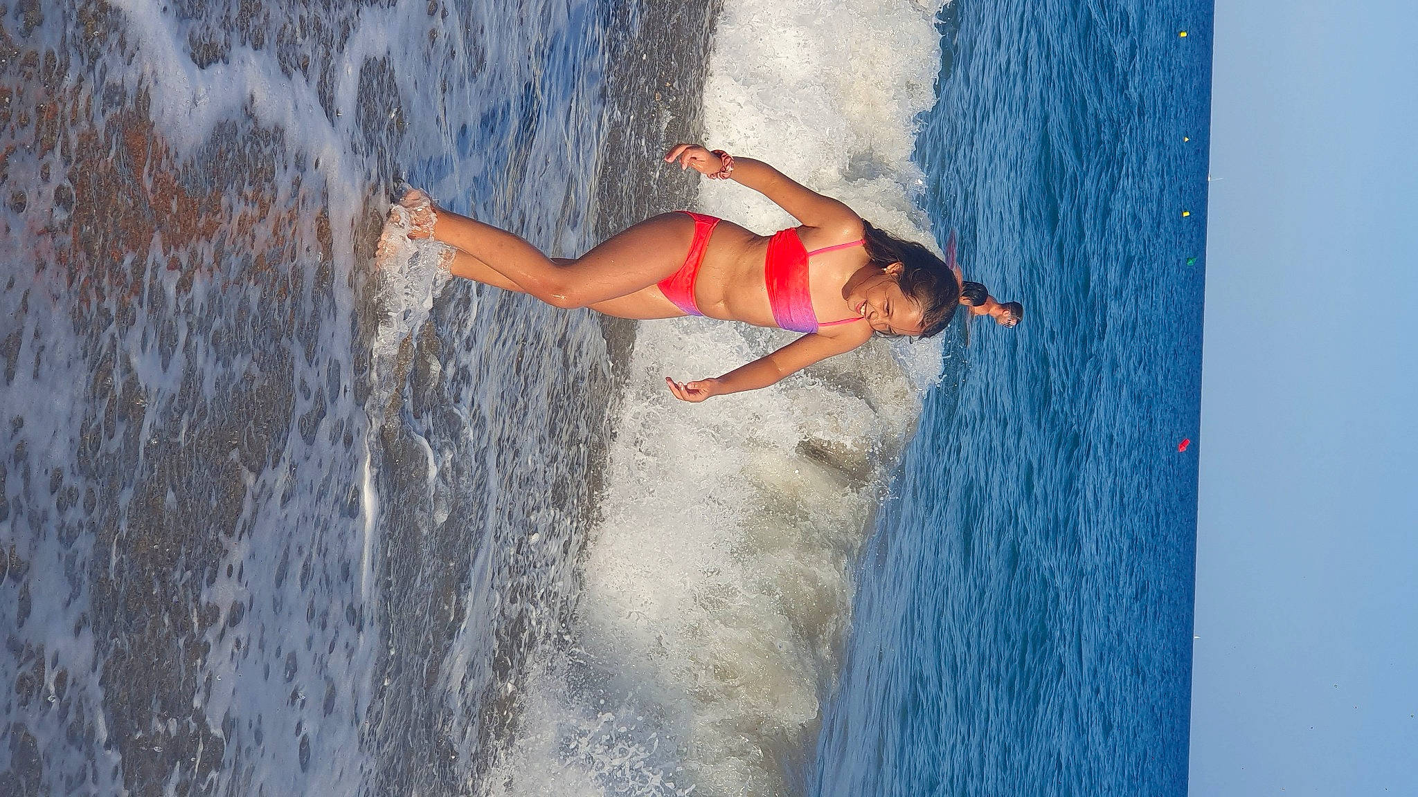 Aimee participe au concours pour gagner de l'argent avec cette photo : adventure, azure, barechested, body_of_water, elbow, fun, happy, joy, lake, leisure, ocean, people_in_nature, person, recreation, shorts, sky, sports, swimwear, thigh, tree