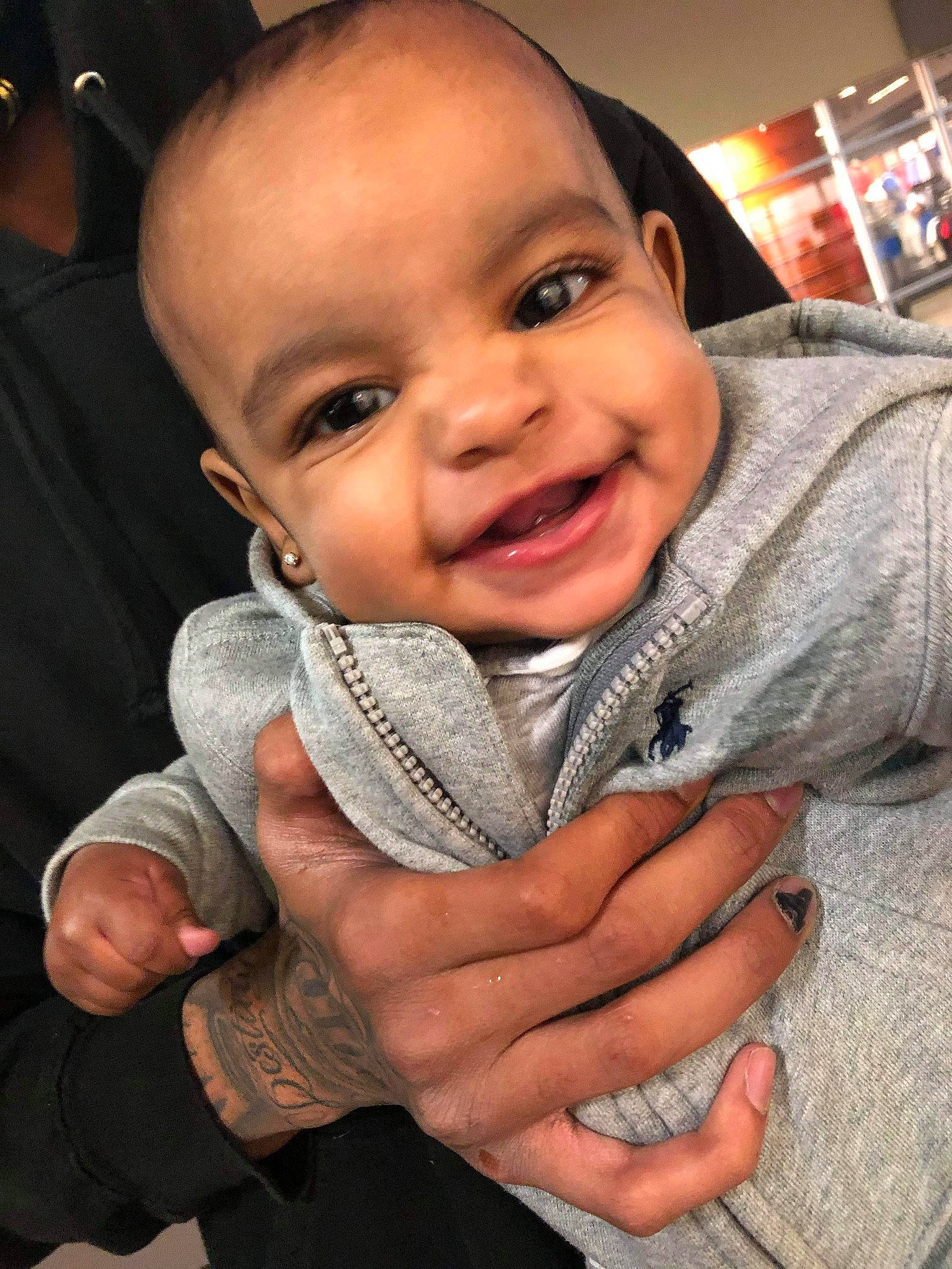 Karmelo is registered to the contest to win money with this photo: baby, baby_laughing, baby_toddler_clothing, cheek, child, cool, finger, gesture, hand, iris, joy, laugh, nail, person, skin, thumb, toddler, tongue, tooth