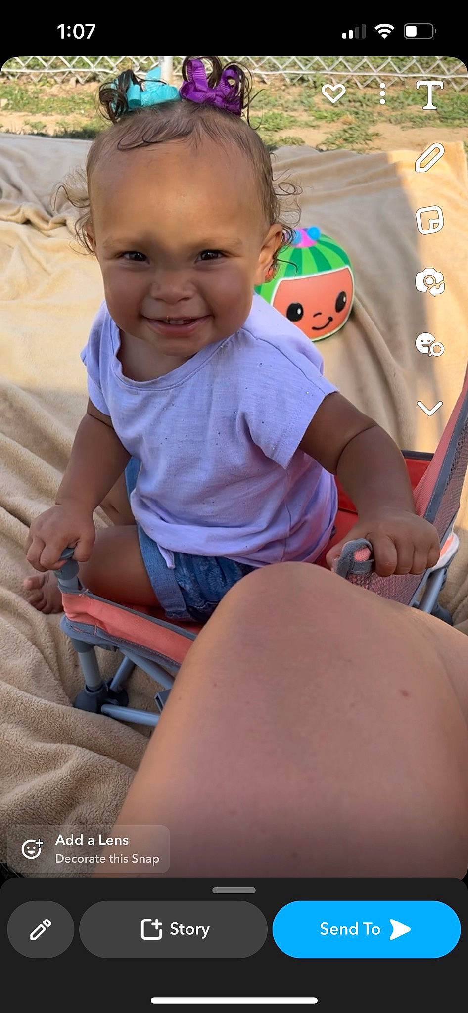 Ariella joined the competition — help win amazing prizes! baby, eye, face, facial_expression, finger, fun, hairstyle, hand, happy, head, human_body, joy, leg, leisure, mouth, people, person, shorts, skin, smile