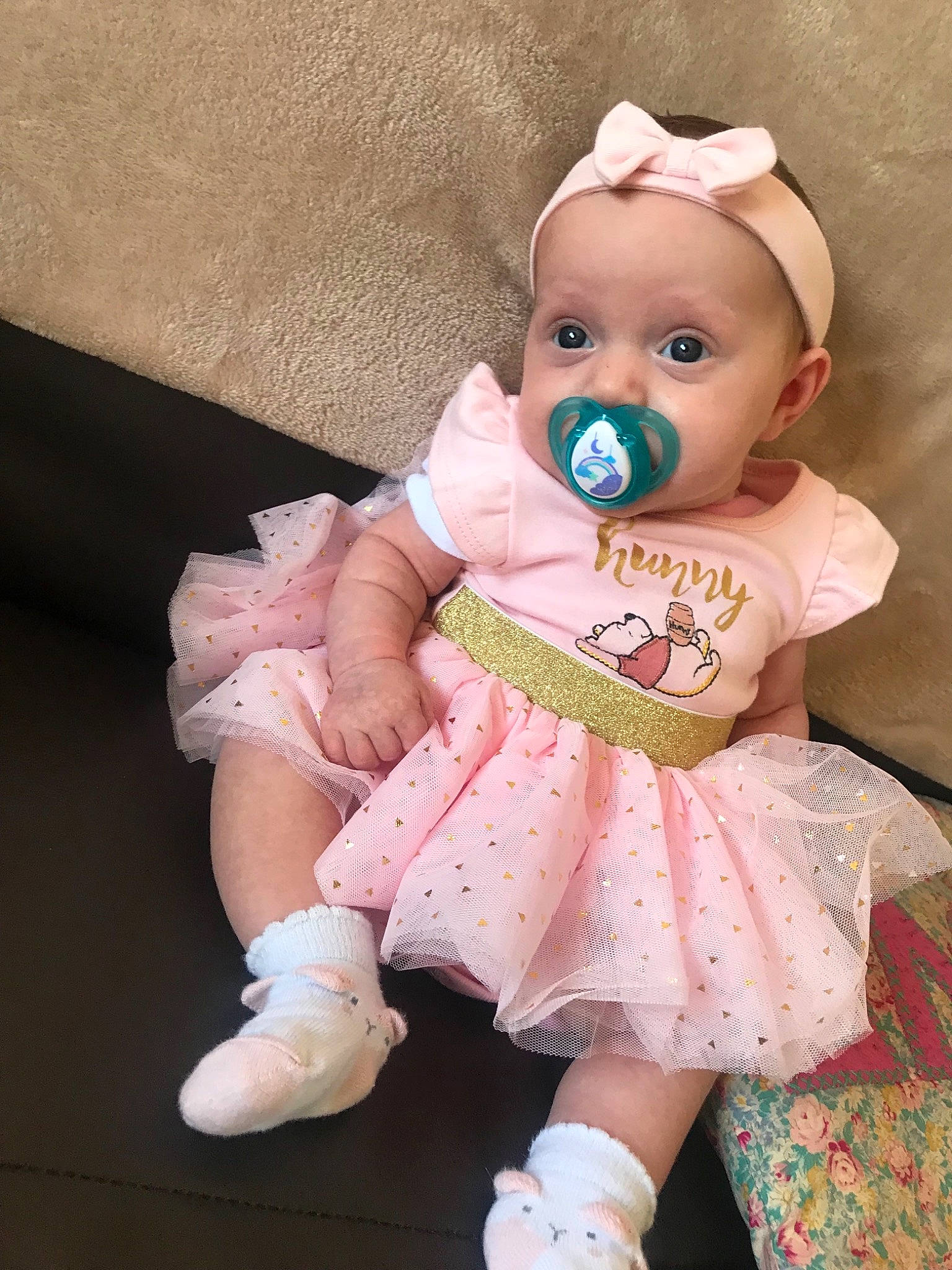 Lois joined the competition — help win amazing prizes! baby, baby_products, baby_toddler_clothing, cheek, child, doll, dress, footwear, hair_accessory, headgear, joy, person, pink, product, shoe, stuffed_toy, toddler, toy