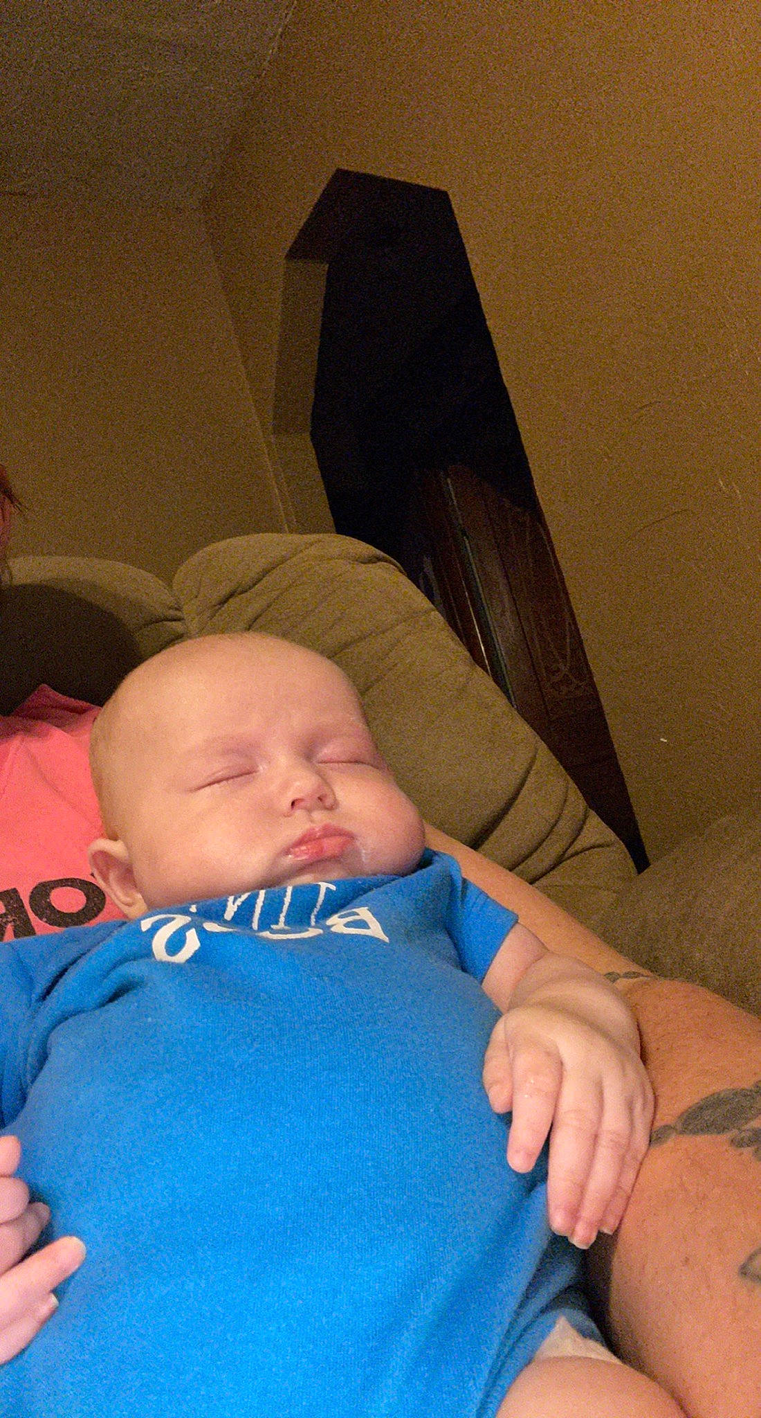 Kolson is registered to the contest to win money with this photo: abdomen, baby, baby_sleeping, baby_toddler_clothing, bedtime, cheek, child, comfort, eye, eyebrow, finger, iris, linens, lip, mouth, nose, person, sitting, skin, thumb