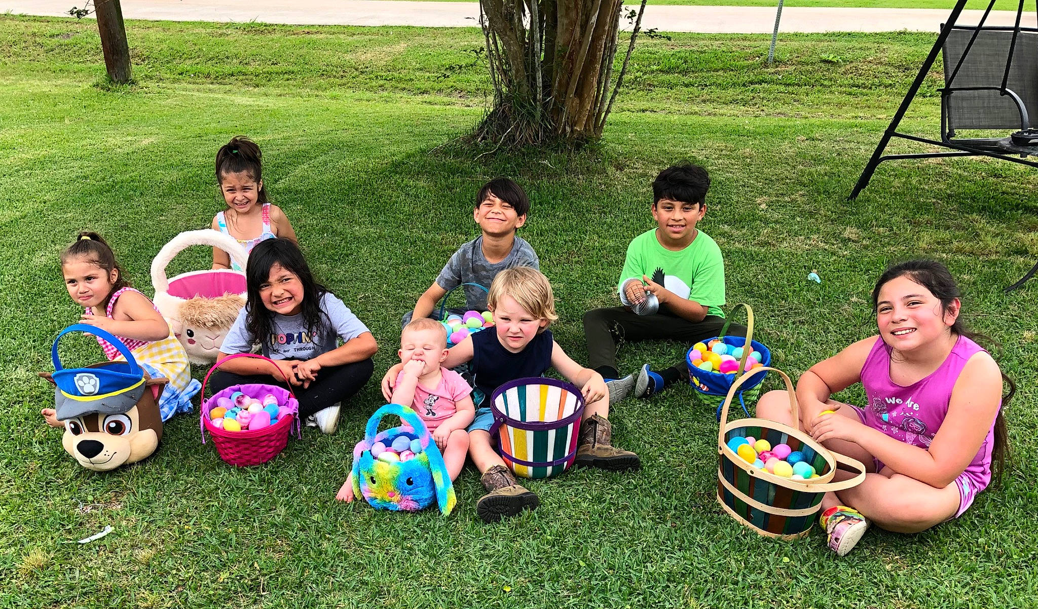 Haylie is registered to the contest to win money with this photo: child, event, face, food, fun, grass, happy, joy, lawn, leisure, people, person, plant, recreation, sharing, shorts, smile, summer, t_shirt, toddler