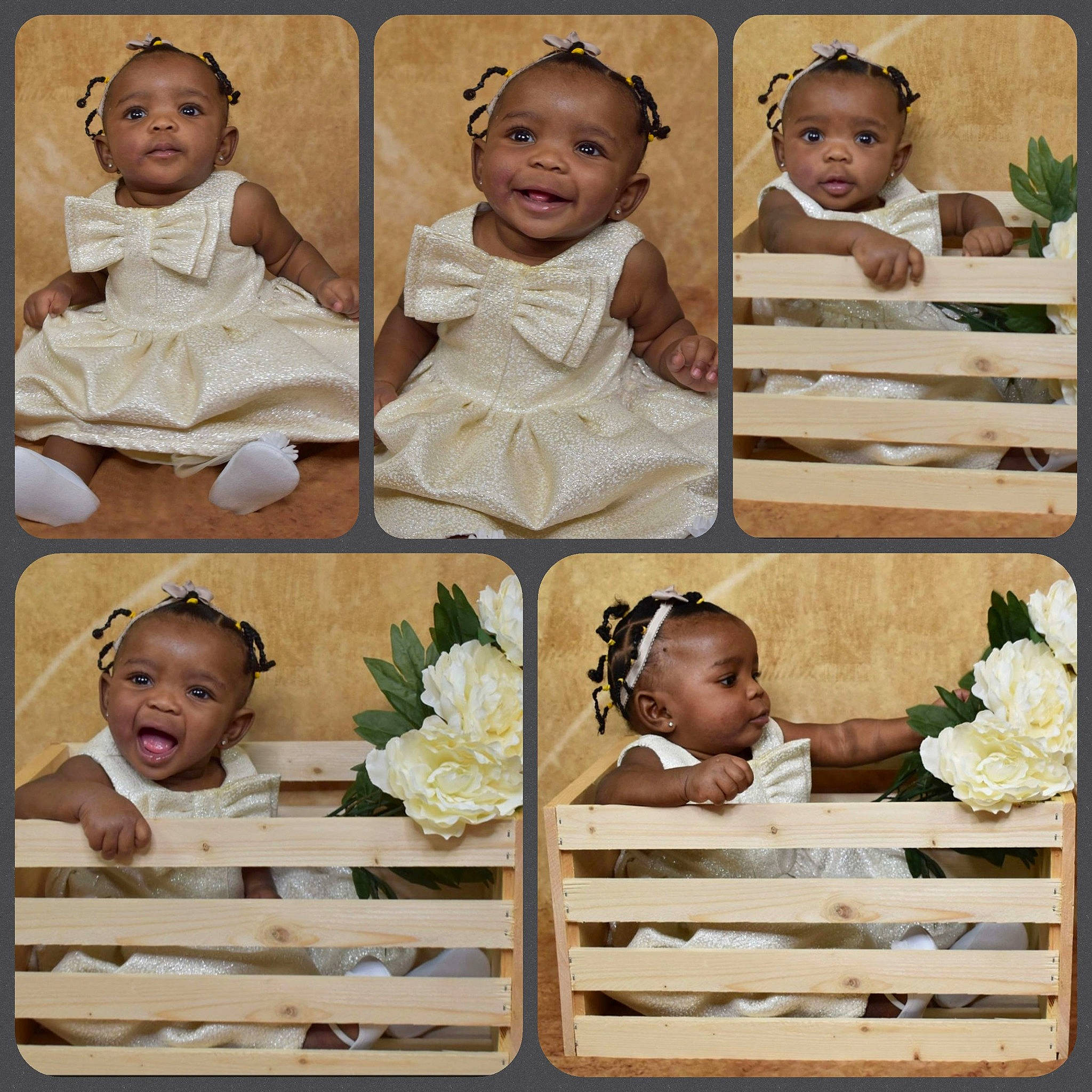 Camille is registered to the contest to win money with this photo: beauty, cheek, chin, collage, collar, face, facial_expression, gesture, hairstyle, happy, headgear, human, person, photograph, product, rectangle, sleeve, smile, snapshot, toddler