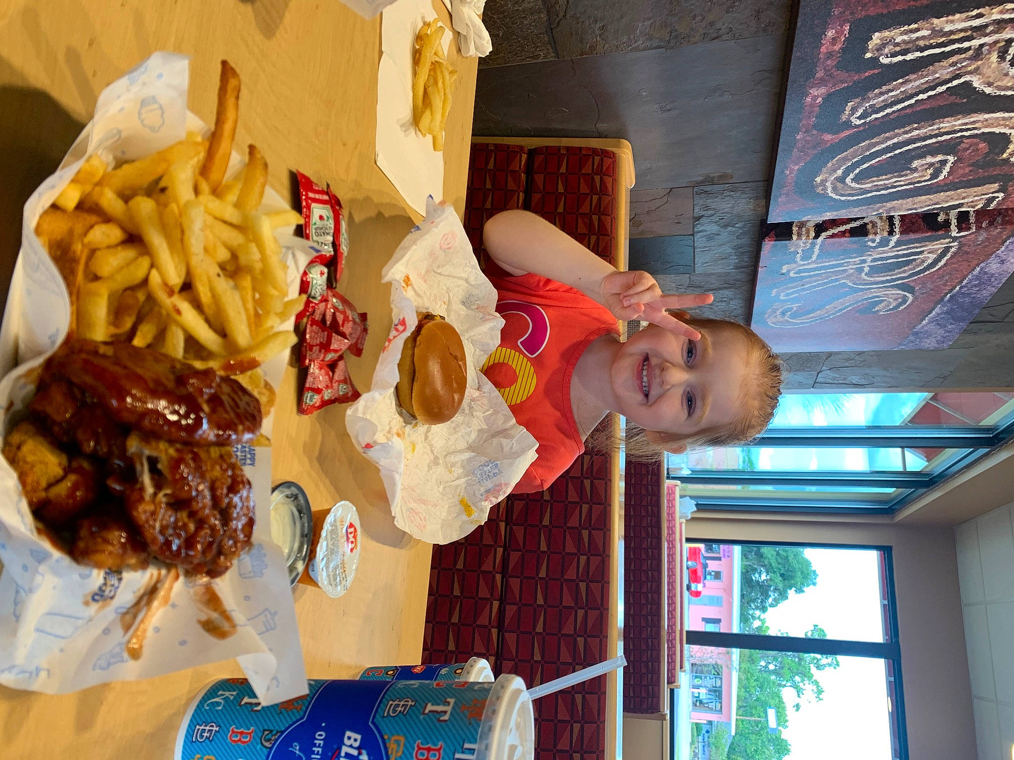 Abella joined the competition — help win amazing prizes! baby, child, comfort_food, cuisine, dish, fast_food, finger_food, food, french_fries, fried_food, fun, ingredient, joy, junk_food, person, plate, room, side_dish, table, tableware