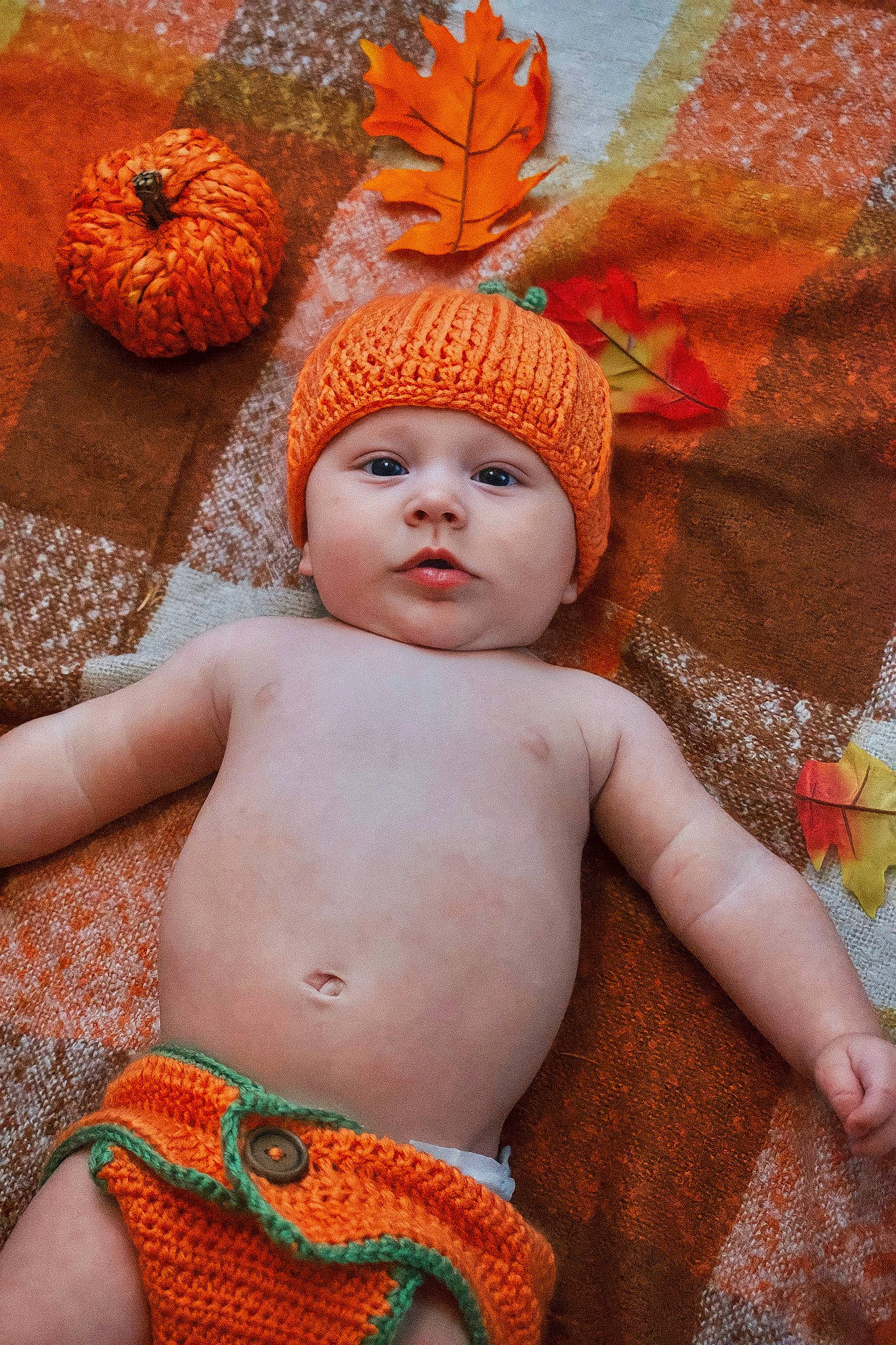 Westyn is registered to the contest to win money with this photo: abdomen, baby, baby_toddler_clothing, calabaza, cap, cucurbita, gourd, happy, head, headwear, human_body, leaf, orange, organ, people, person, photograph, pumpkin, toddler, trunk