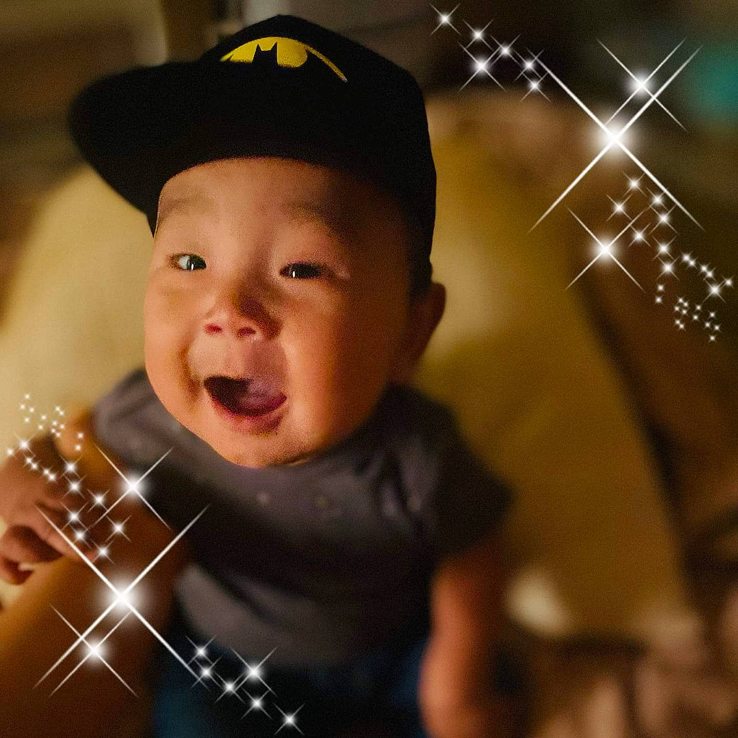 Michael is registered to the contest to win money with this photo: baby, baseball_cap, cap, child, cool, costume_hat, event, eye, flash_photography, font, fun, gesture, hairstyle, happy, headwear, lighting, musical_instrument, person, sleeve, smile
