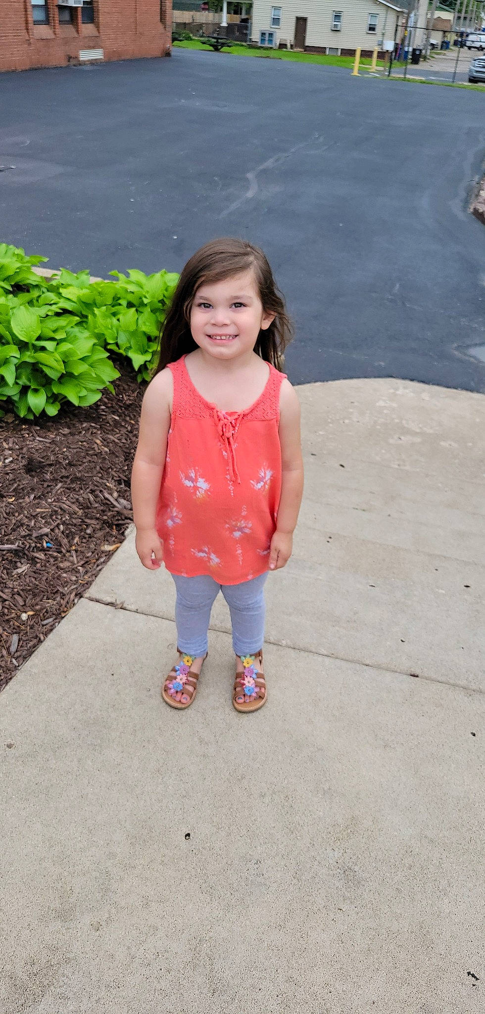 Katarina is registered to the contest to win money with this photo: baby_toddler_clothing, eye, face, grass, hairstyle, happy, head, jeans, joy, leisure, lip, pattern, people_in_nature, person, plant, road_surface, skin, sleeve, smile, summer