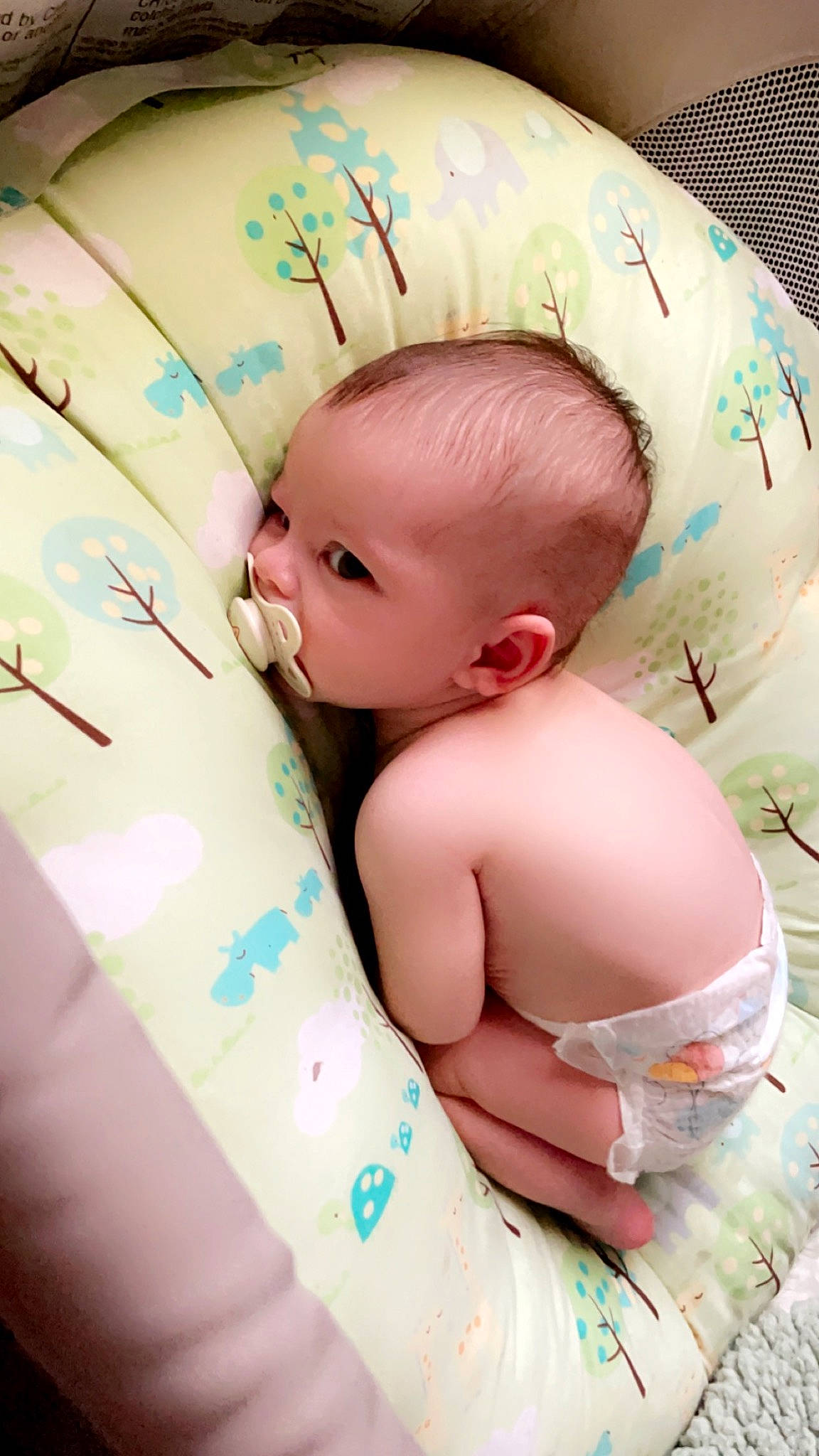 Jackson joined the competition — help win amazing prizes! abdomen, baby, baby_products, baby_sleeping, baby_toddler_clothing, cheek, chest, child, comfort, eyelash, finger, iris, linens, pattern, person, pink, sitting, skin, stomach, textile