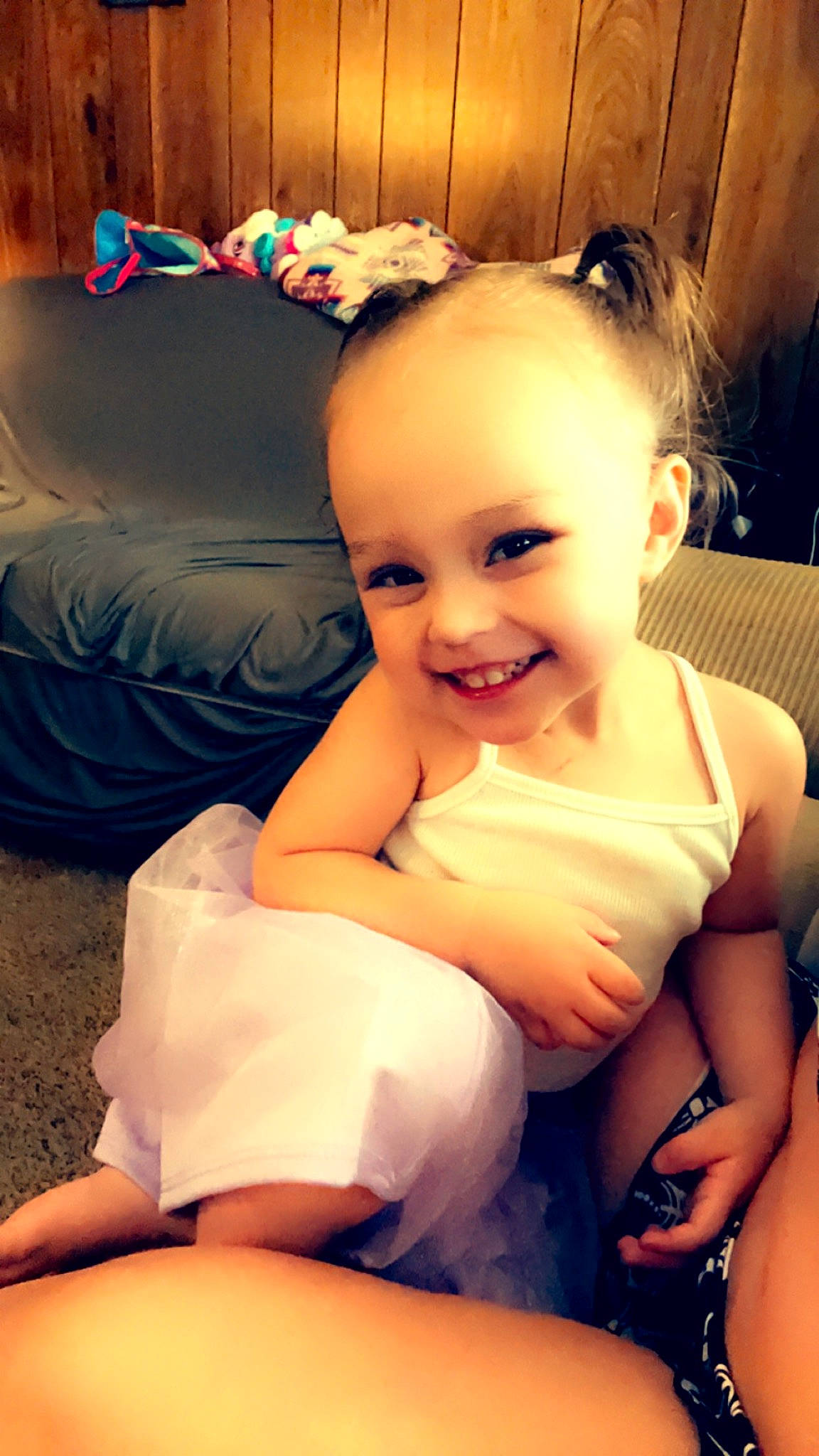 Angelique joined the competition — help win amazing prizes! abdomen, baby_toddler_clothing, blond, cheek, child, comfort, flash_photography, fun, happy, human_leg, joy, knee, lap, mouth, person, shoulder, sitting, skin, smile, thigh