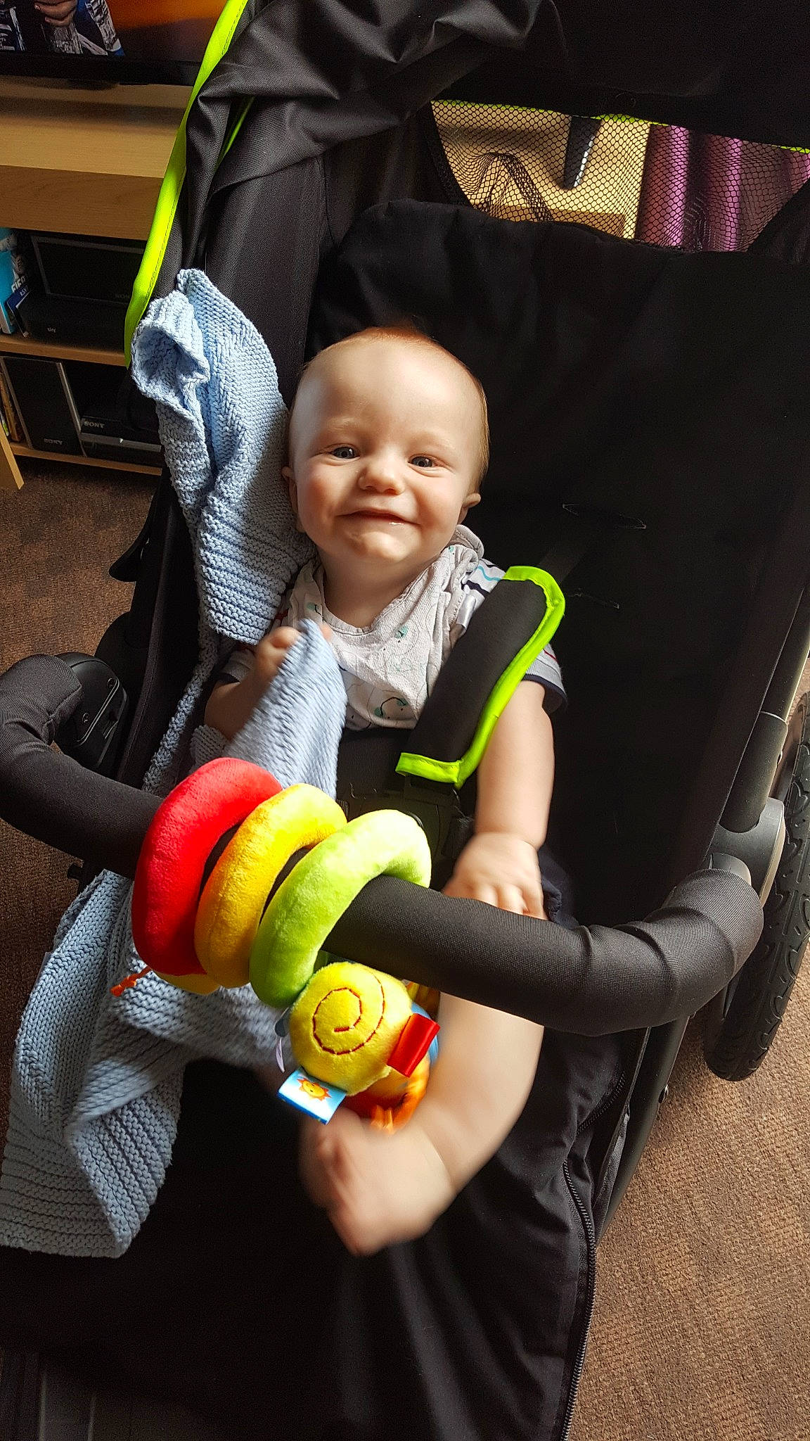 Kobie is registered to the contest to win money with this photo: baby, baby_products, baby_toys, ball, child, fun, person, play, skin, smile, toddler