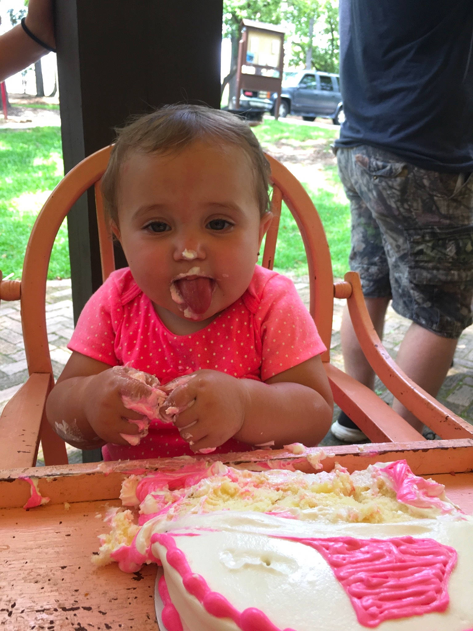 Zoey joined the competition — help win amazing prizes! baked_goods, birthday, birthday_cake, buttercream, cake, cake_decorating, child, cuisine, dessert, eating, food, icing, party, person, pink, sweetness, toddler, torte