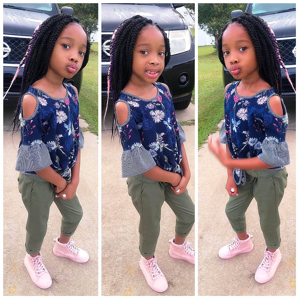 Camille is registered to the contest to win money with this photo: black_hair, child, child_model, clothing, cool, daughter, fashion, fashion_accessory, footwear, jeans, lace_wig, long_hair, person, shoe, sleeve, street_fashion, style, t_shirt, toddler