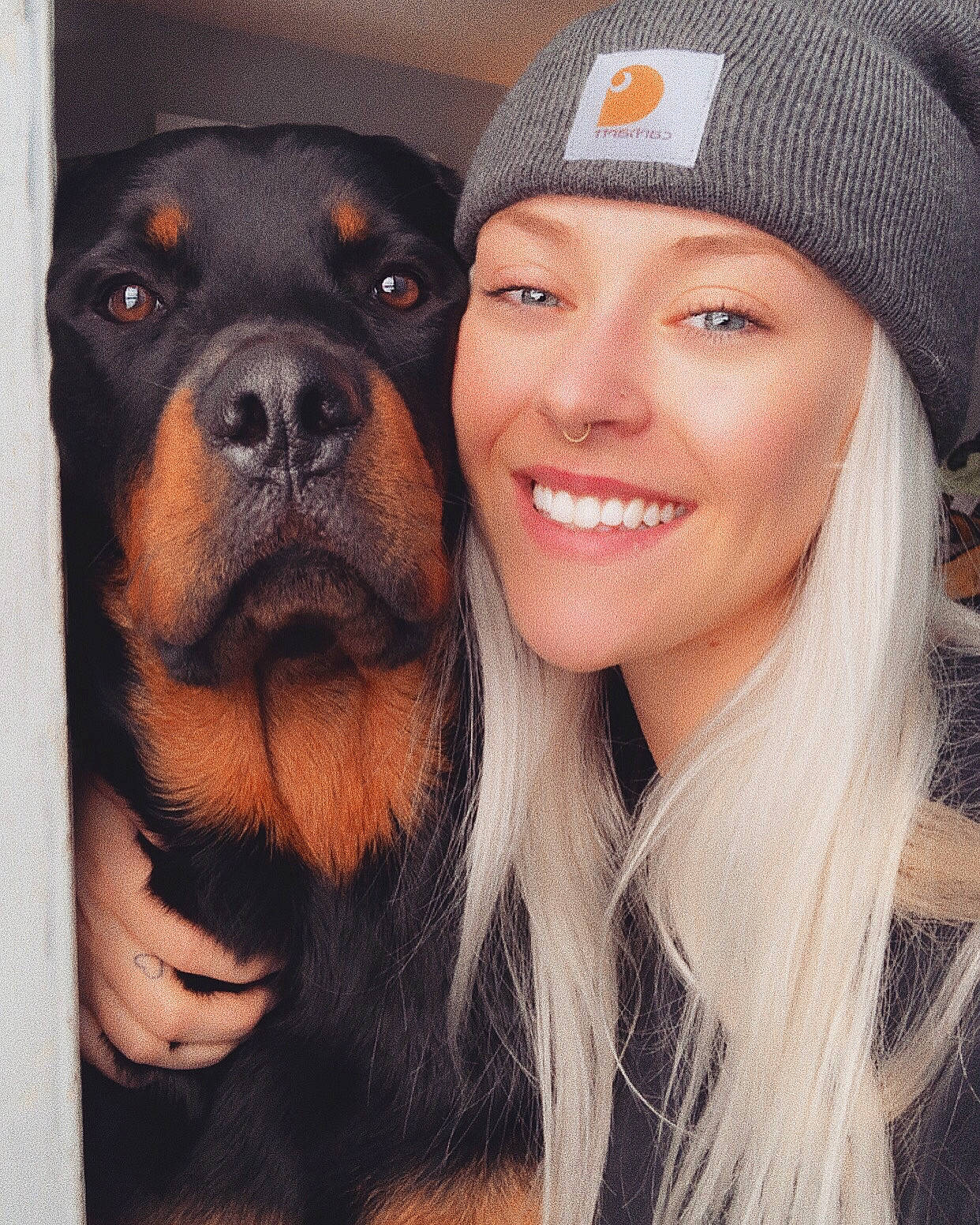Dax is registered to the contest to win money with this photo: black_hair, canidae, cap, carnivore, companion_dog, dog, dog_breed, ear, fashion_accessory, fawn, fur, happy, hat, iris, long_hair, nose, selfie, smile, snout, sporting_group