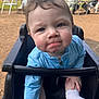 Reign joined the competition — help win amazing prizes! toddler, child, blue_jacket, white_sock, wagon, outdoor, park, curious, face, closeup, person, playful, foot, hand, expression, daylight, casual, people, chair, background
