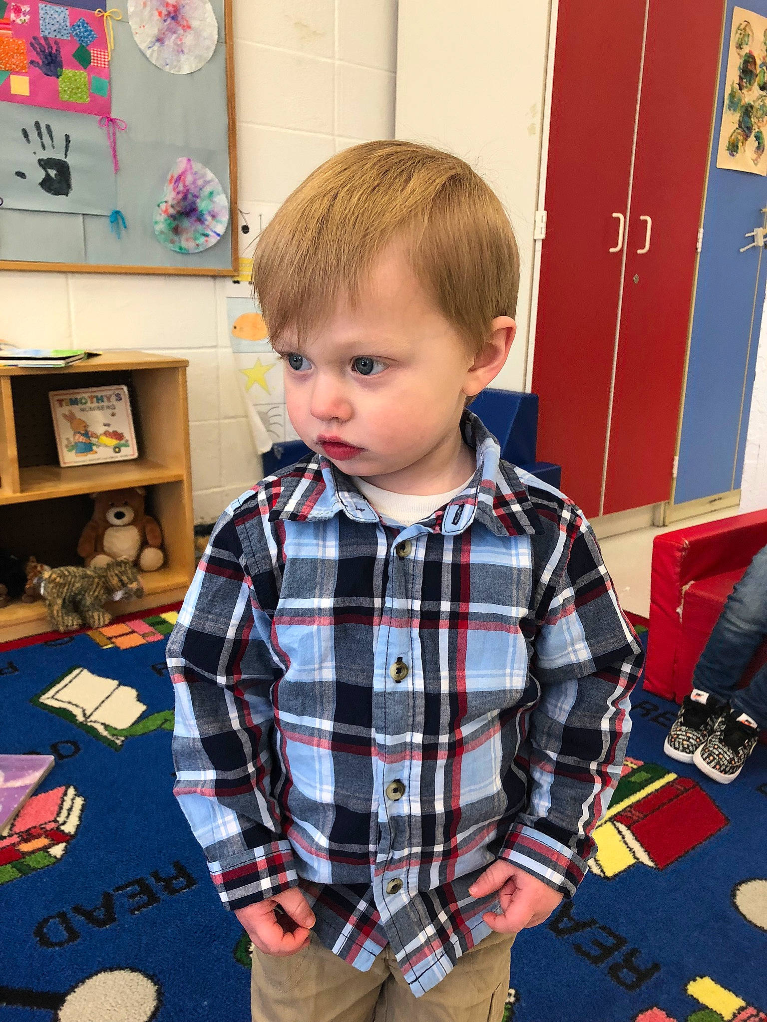 Jonathan joined the competition — help win amazing prizes! child, design, outerwear, pattern, person, plaid, play, room, sleeve, t_shirt, tartan, textile, toddler
