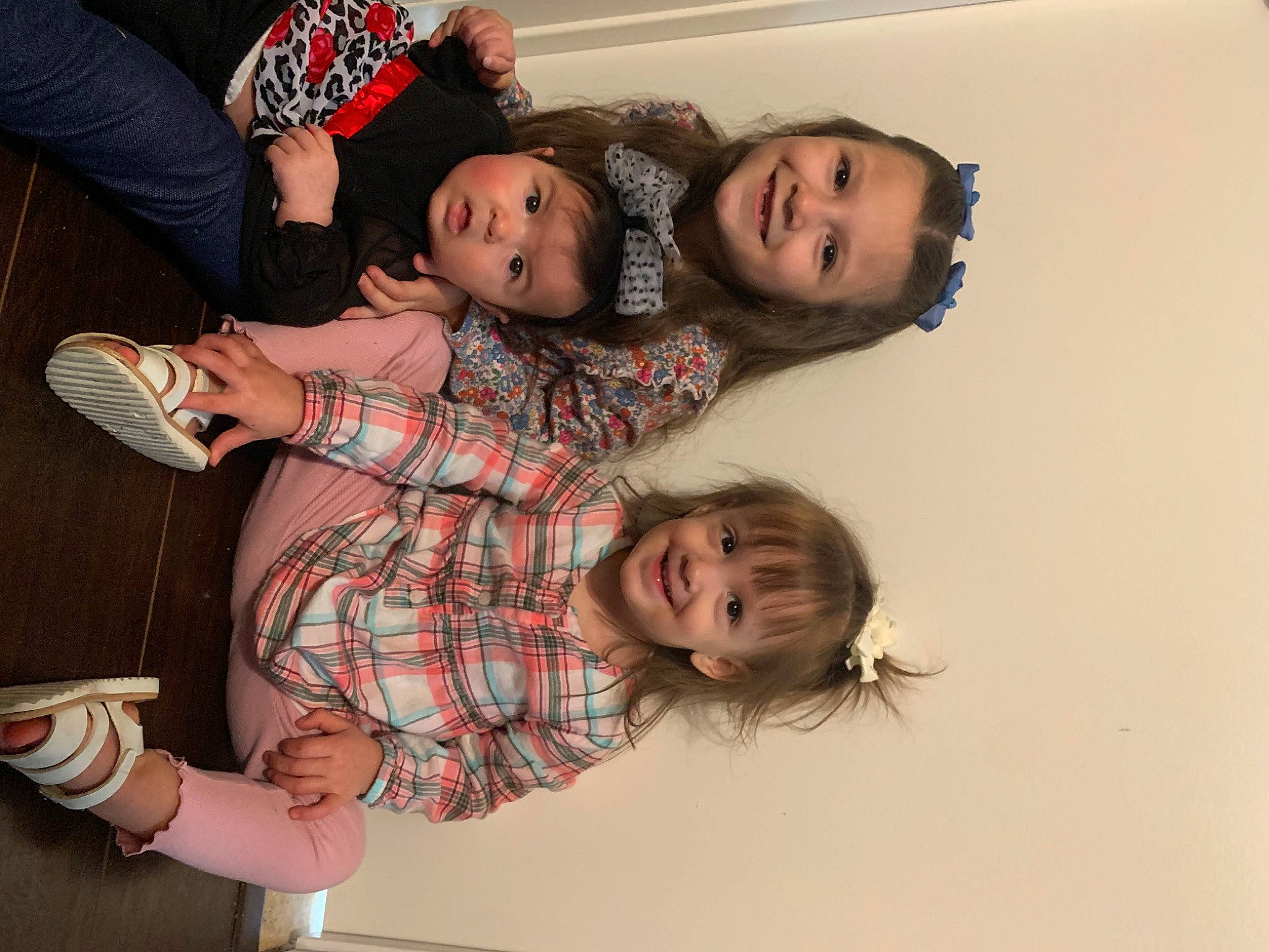 Rylee joined the competition — help win amazing prizes! baby, baby_toddler_clothing, child, couch, event, face, fun, happy, head, joy, pattern, person, plaid, room, sitting, skin, smile, t_shirt, tartan, thigh