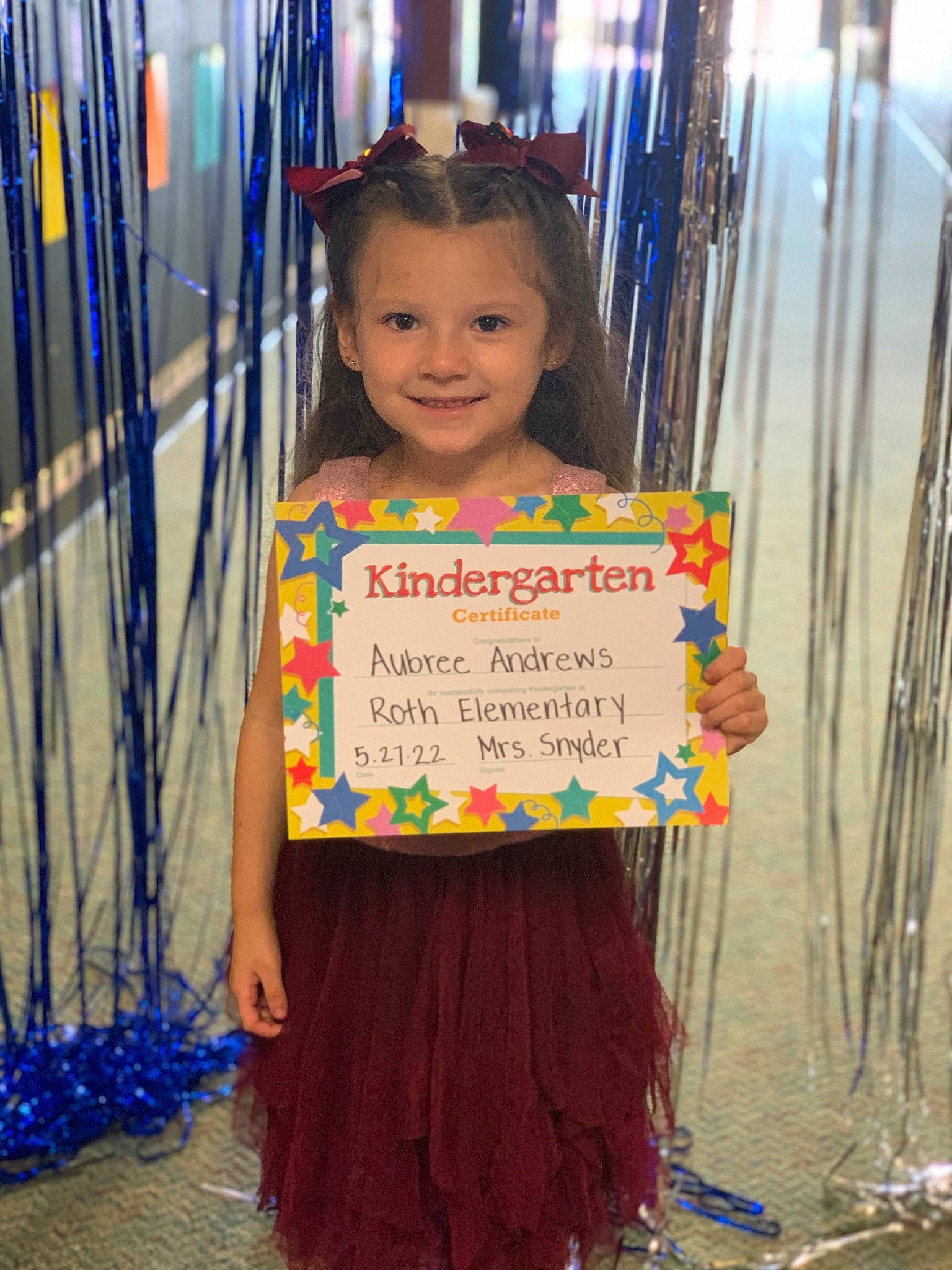 Aubree is registered to the contest to win money with this photo: child, electric_blue, event, fashion_design, fun, happy, joy, magenta, party, person, smile, snapshot, standing, t_shirt, toddler, tradition
