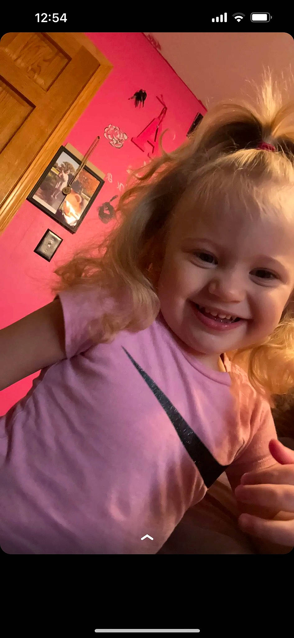 Alaia joined the competition — help win amazing prizes! blond, child, eyelash, finger, fun, gesture, happy, indoor_games_and_sports, jewellery, joy, laugh, leisure, magenta, person, picture_frame, pink, play, recreation, room, smile