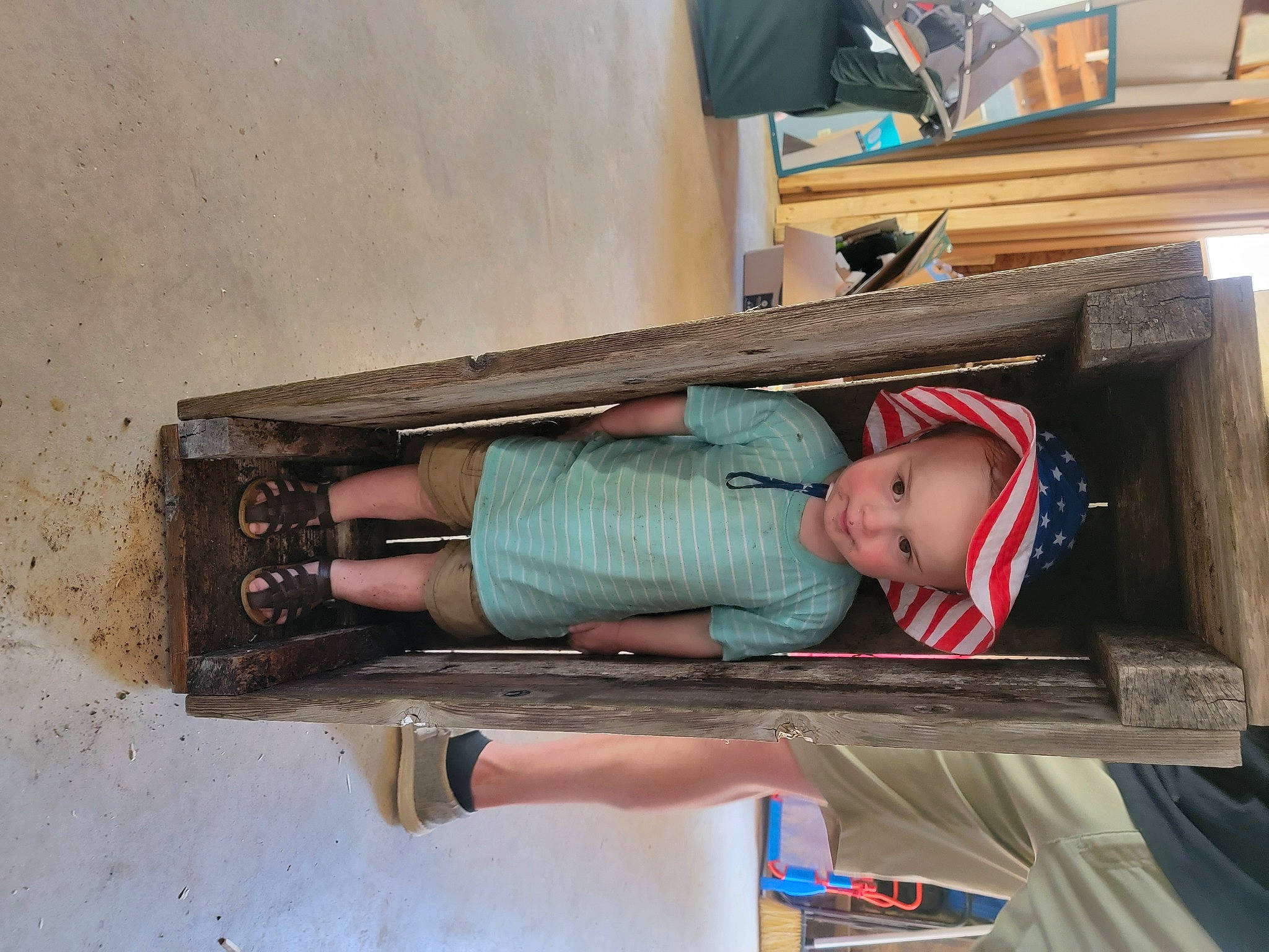 Kol joined the competition — help win amazing prizes! baby, baby_toddler_clothing, child, hardwood, hat, person, toddler, wood