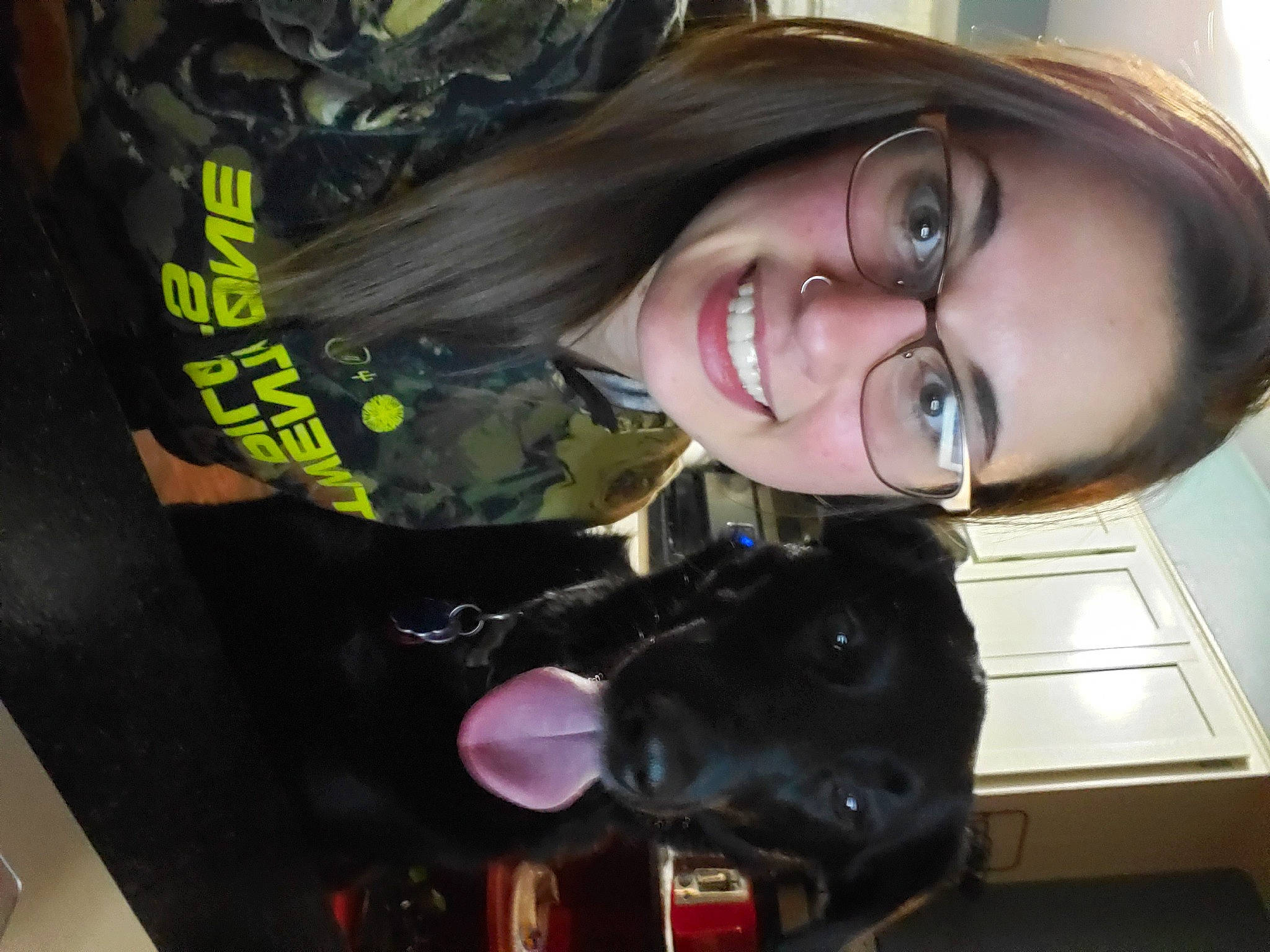 Marley Mae joined the competition — help win amazing prizes! eye, eyewear, fashion_accessory, fun, hair_coloring, happy, jaw, laugh, personal_protective_equipment, selfie, sleeve, smile, vision_care