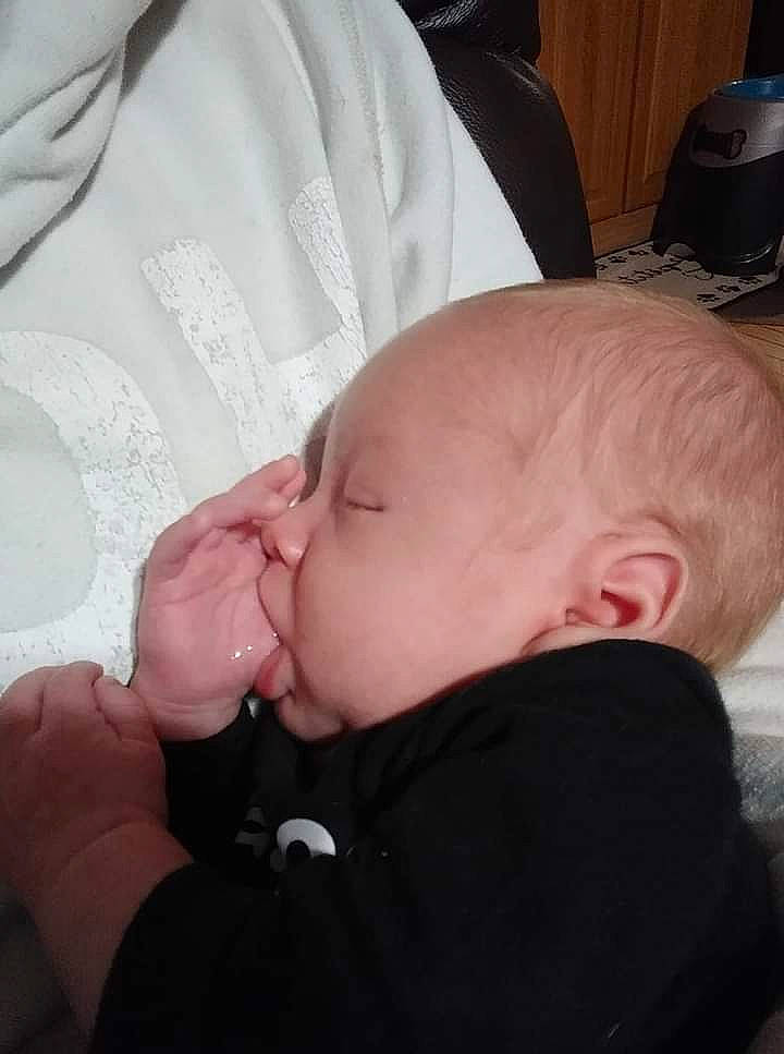 Karter joined the competition — help win amazing prizes! baby, birth, cheek, child, chin, ear, eye, face, forehead, head, lip, mouth, nap, neck, nose, person, pink, skin, sleep, toddler