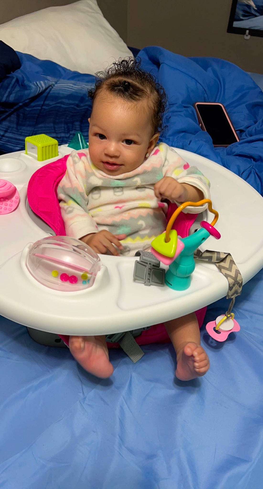 Jermani joined the competition — help win amazing prizes! baby, baby_carriage, baby_products, baby_toddler_clothing, baby_toys, bib, chair, child, comfort, event, fun, hairstyle, happy, lap, leisure, person, pink, play, recreation, sitting