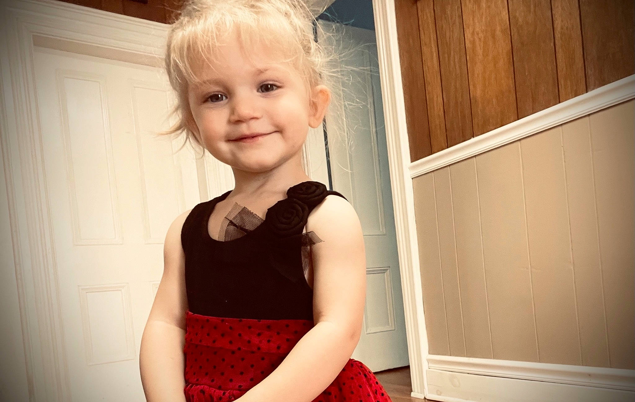 Addisyn joined the competition — help win amazing prizes! arm, baby_toddler_clothing, cheek, chin, clothing, elbow, face, facial_expression, flash_photography, hair, happy, head, iris, joy, person, shoulder, sleeve, smile, standing, toddler