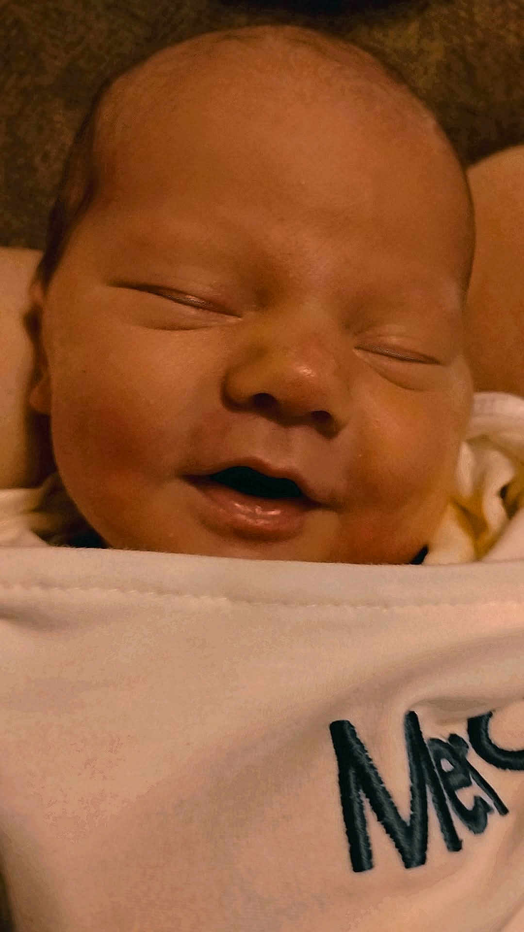 Waylon joined the competition — help win amazing prizes! baby, newborn, sleeping, face, blanket, closeup, infant, child, peaceful, portrait, soft, skin, mouth, nose, eyelids, head, cute, resting, wrapped, young